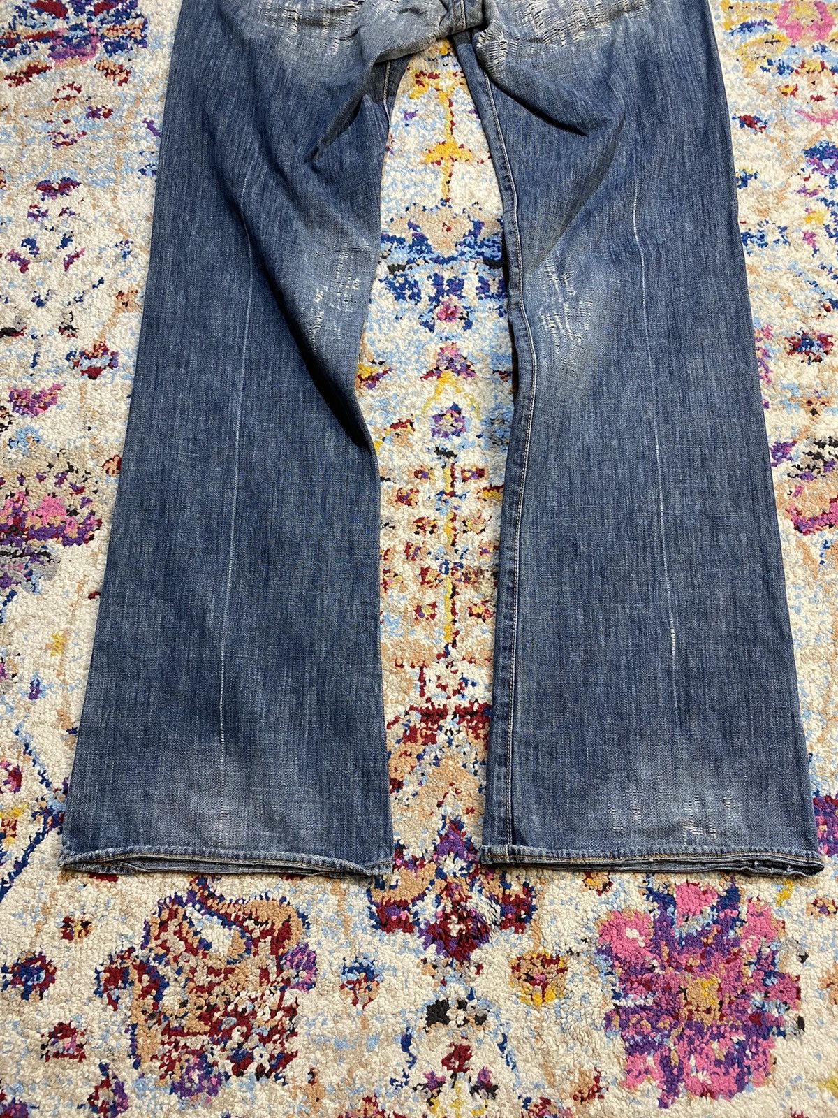 Other LA Denim Atelier Studs Ripped Flared Boot Cut Jeans Size US 30 / EU 46 - 7 Thumbnail