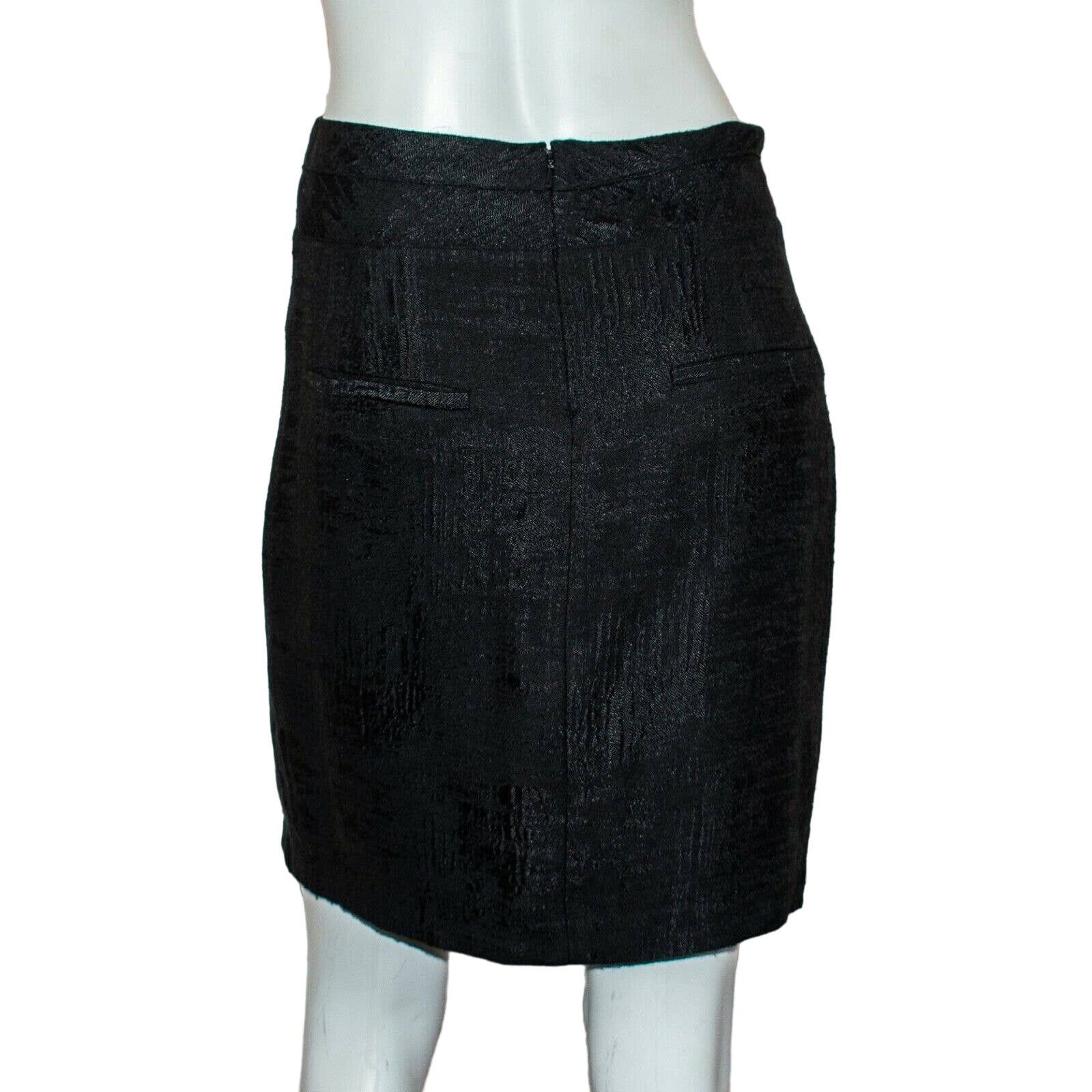 Helmut Lang vtg Helmut Lang Black Textured pencil Skirt Made in USA Size 27" / US 4 / IT 40 - 4 Thumbnail