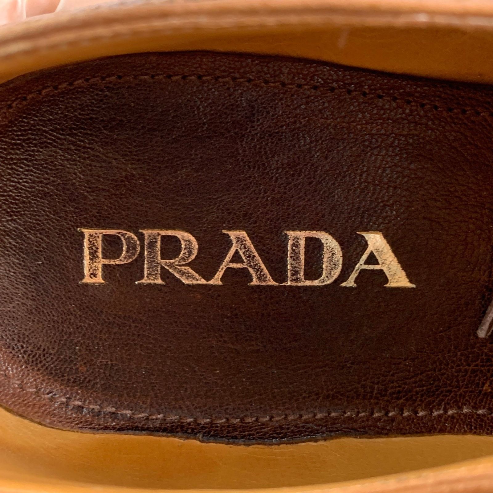Prada PRADA Brown Perforated Leather Platform Lace-Up Shoes Size US 9.5 / EU 42-43 - 7 Thumbnail