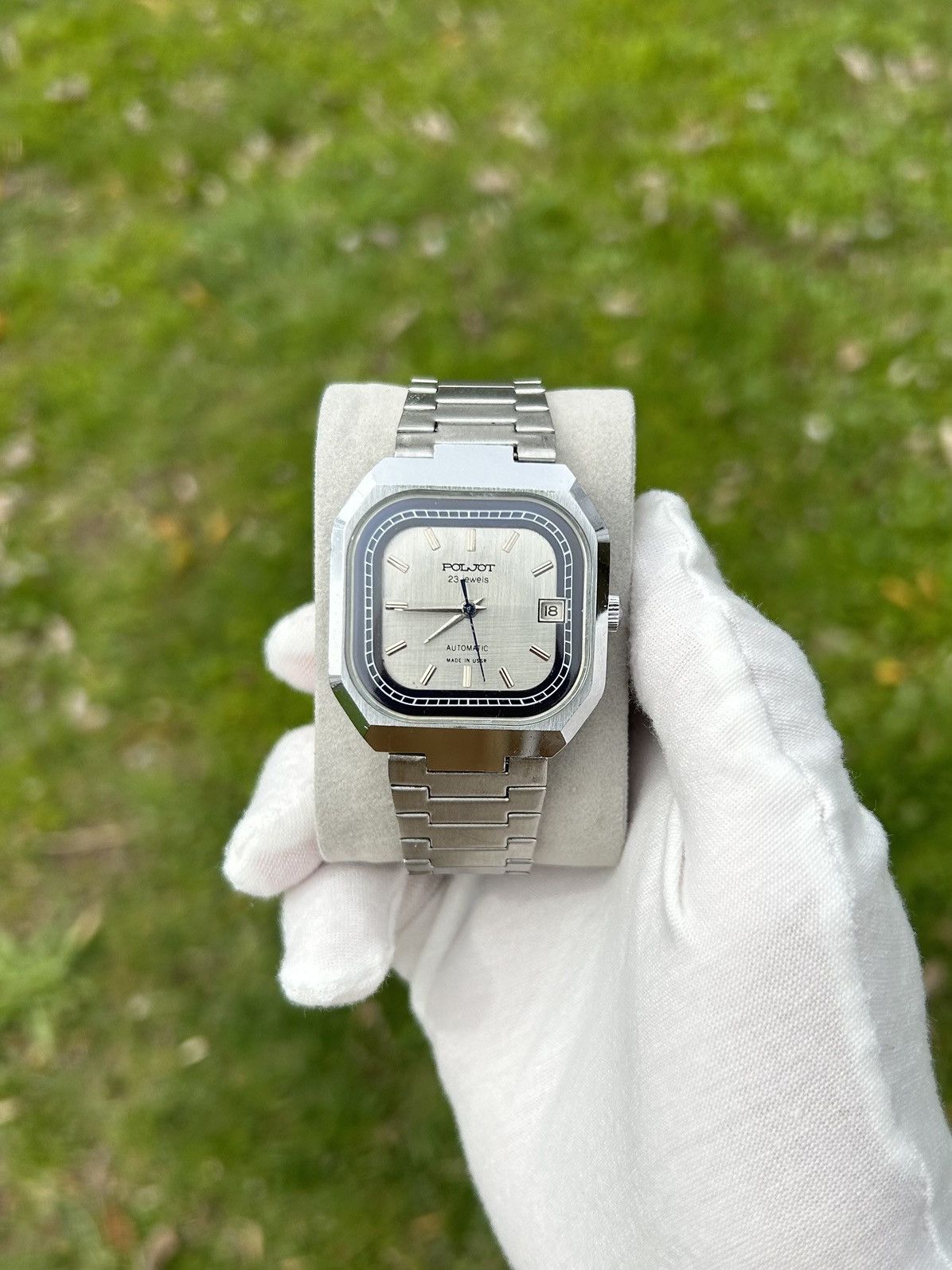 Vintage Poljot Watch Ussr Soviet Mechanical Automatic 1980S in Silver, Men's
