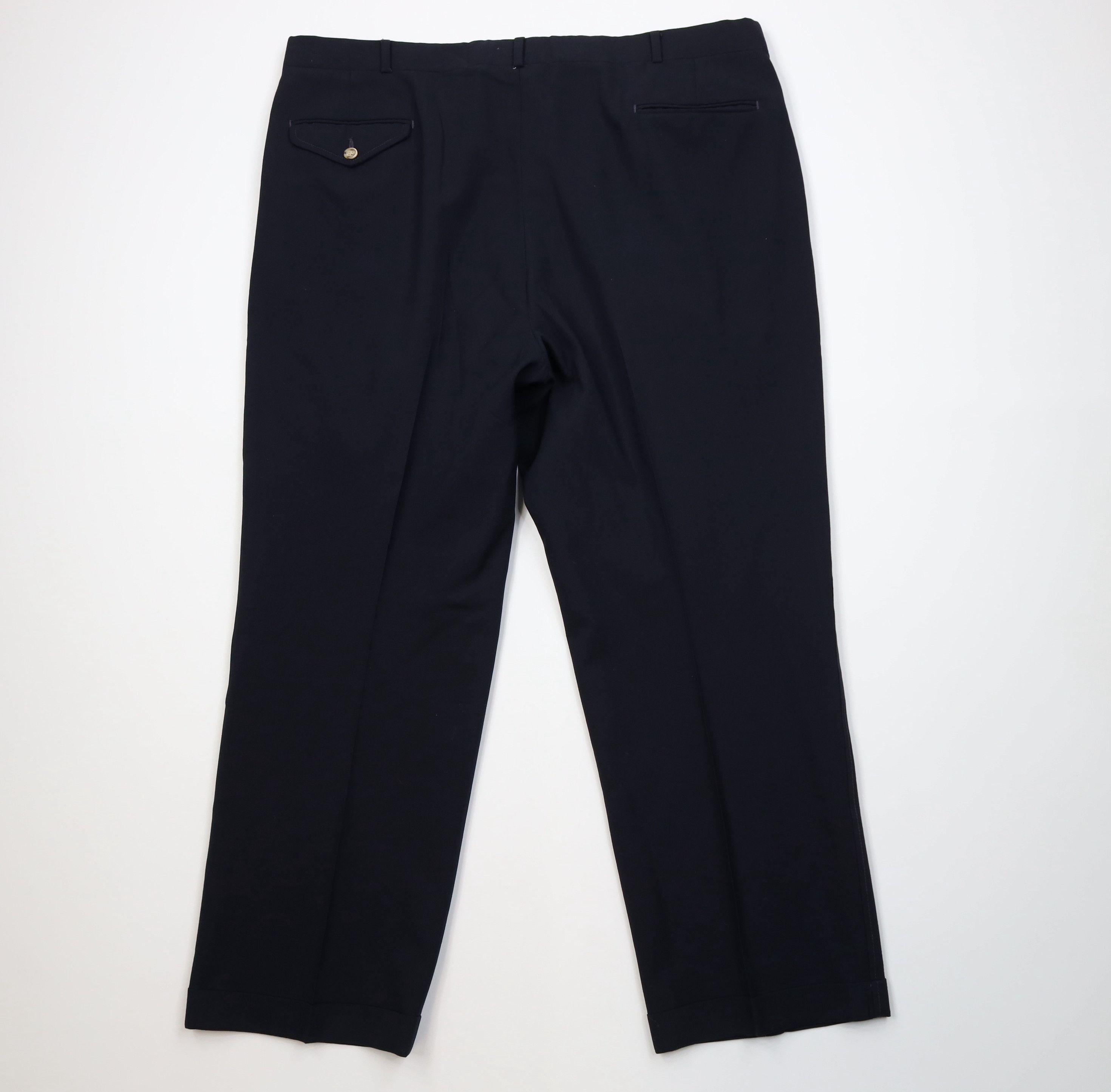 Lands' End Vintage 80s Lands End Wool Wide Leg Chino Pants Blue USA Size US 42 / EU 58 - 10 Thumbnail