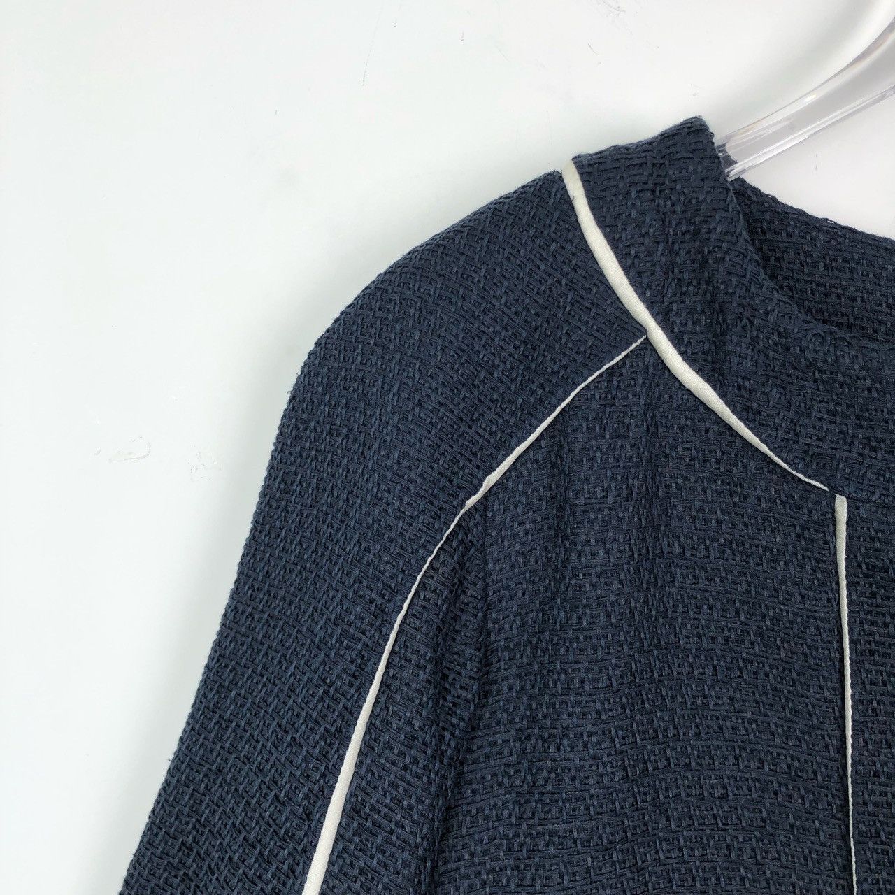 Chanel Chanel Line-Designed Round Neck Navy Blue Tweed Jacket Size XS / US 0-2 / IT 36-38 - 3 Thumbnail