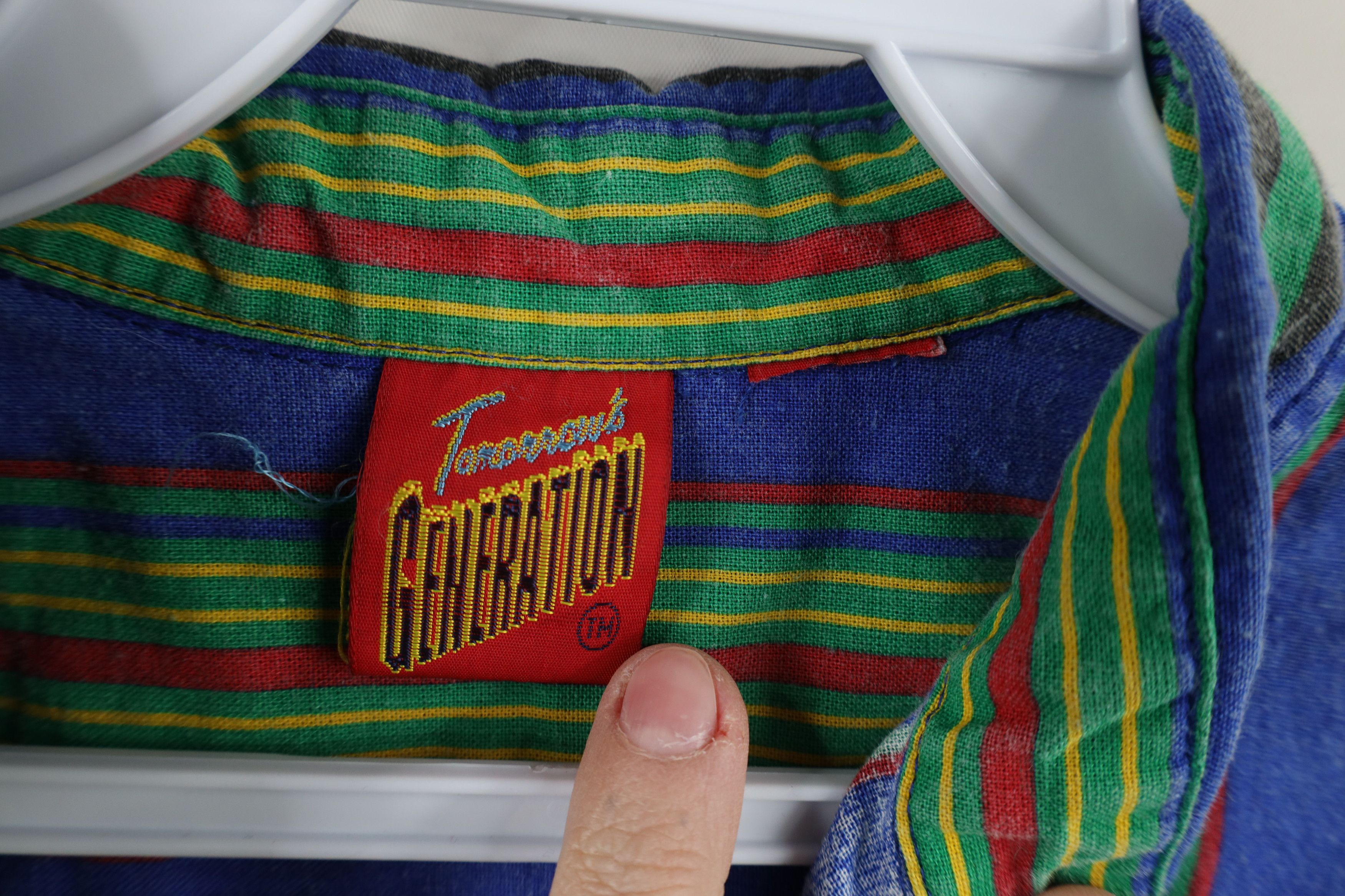 Vintage Vintage 90s Streetwear Striped Short Sleeve Button Shirt Size US S / EU 44-46 / 1 - 7 Thumbnail