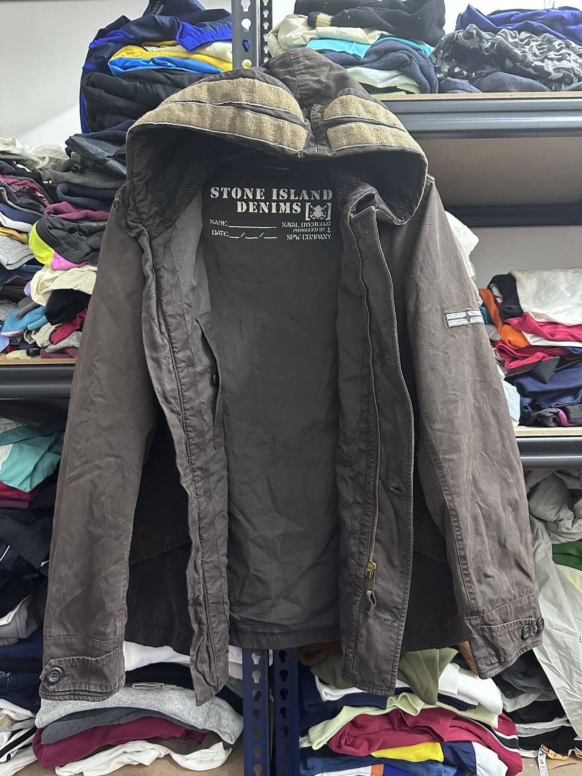 Stone Island Vintage Stone Island Denims Naval Overcoat Jacket Size US L / EU 52-54 / 3 - 9 Thumbnail