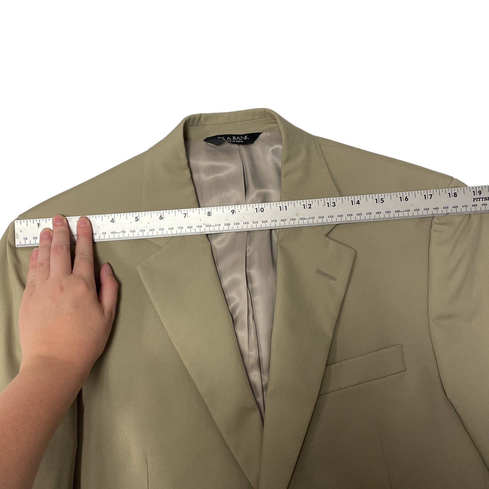 Jos. A. Bank Jos A Bank KHAKI Sport Coat Cotton Jacket CASUAL Jacket Size 38R - 11 Thumbnail