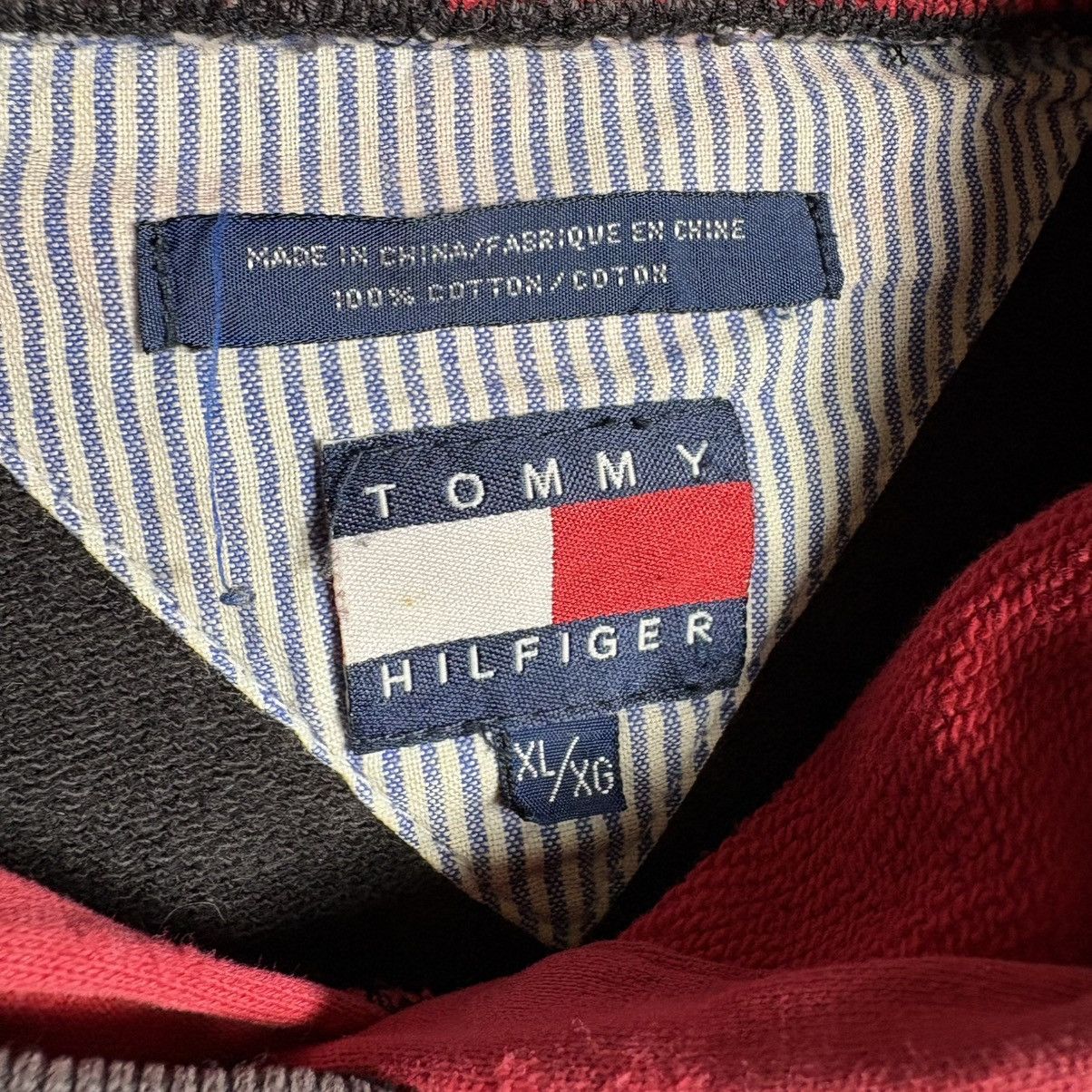 Tommy Hilfiger Vintage 90s Tommy Hilfiger Sailing Flag Distressed Hoodie Size US XL / EU 56 / 4 - 3 Thumbnail