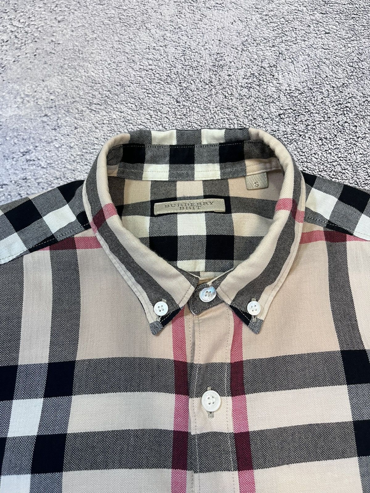 Burberry Burberry Brit Mens Nova Check Beige Shirt S Long Sleeve Size US S / EU 44-46 / 1 - 5 Thumbnail