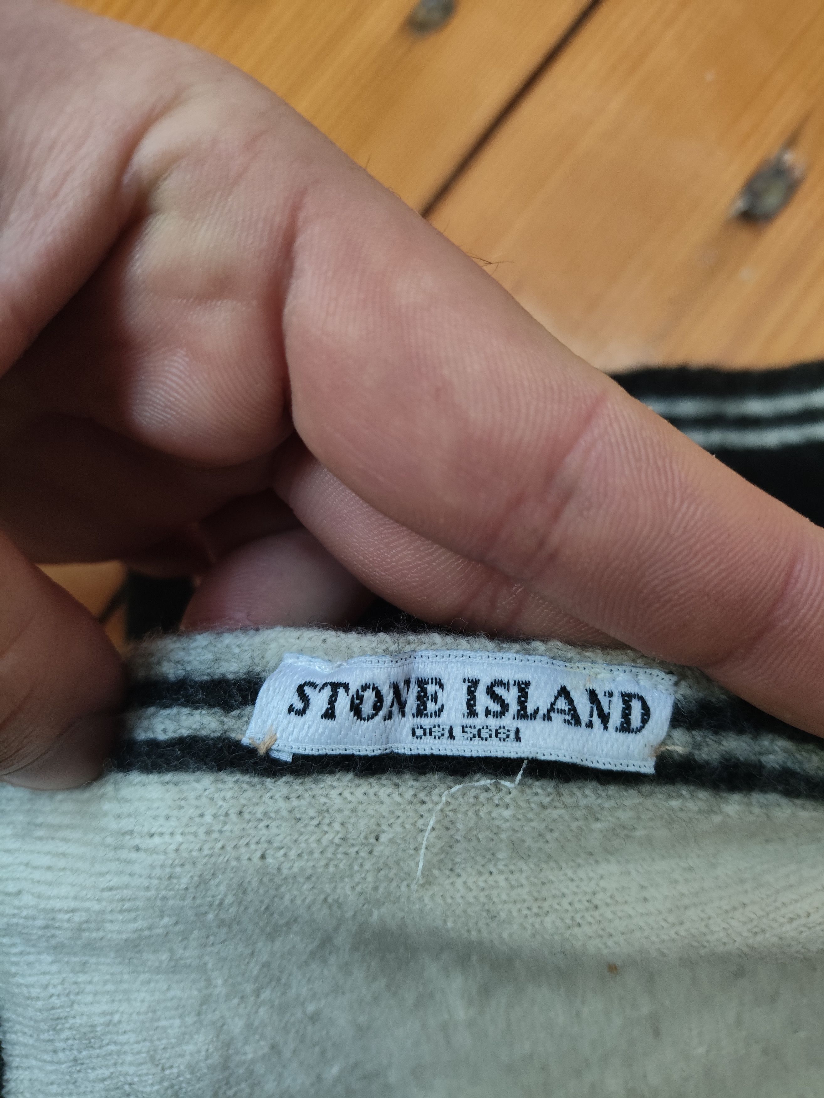 Stone Island × Vintage Vintage wool scarf two toned Black and white stone island Size ONE SIZE - 7 Thumbnail