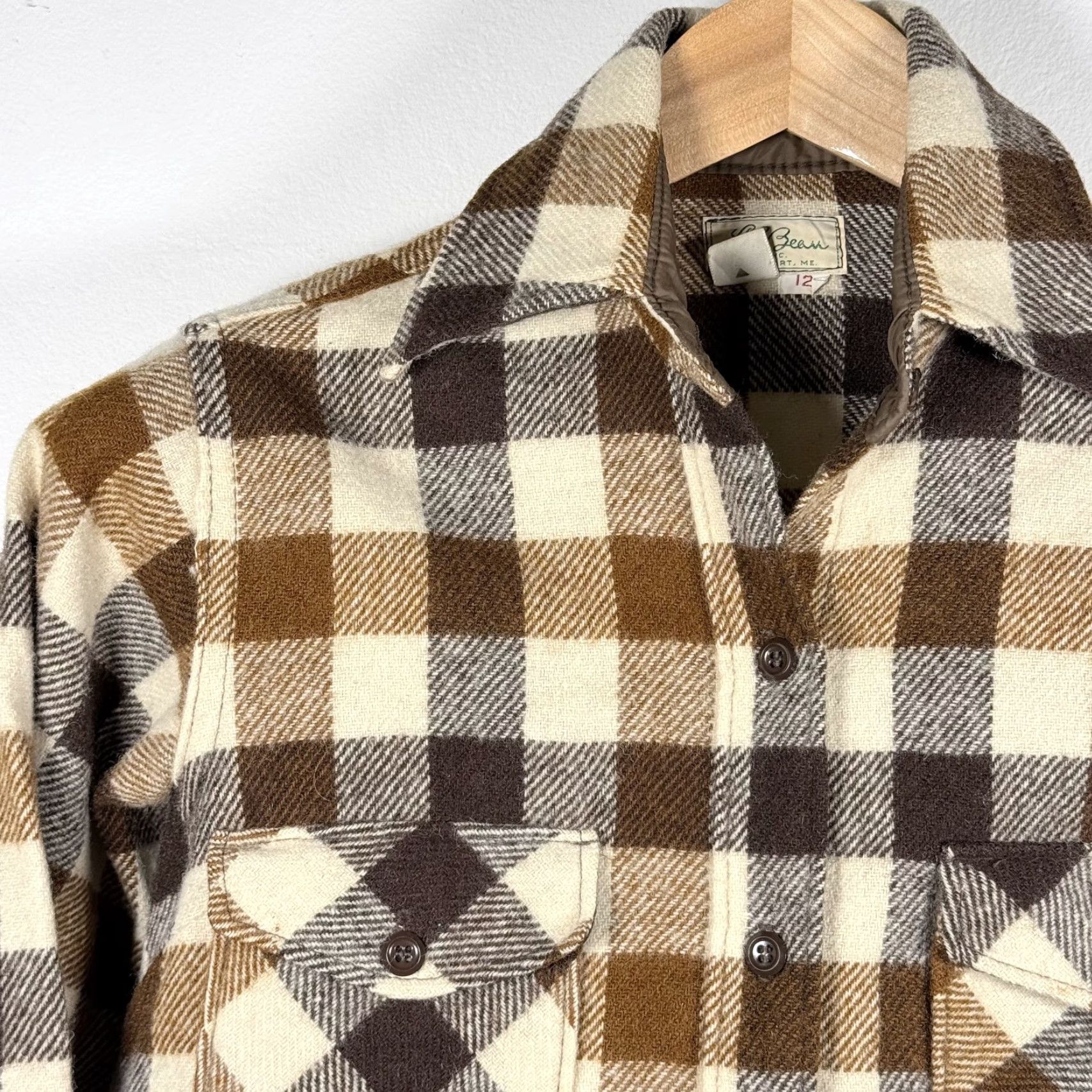 Vintage VINTAGE L.L. Bean Shirt Brown Plaid Long Sleeve Button-Up Women's Size 12 Size XL / US 12-14 / IT 48-50 - 2 Thumbnail