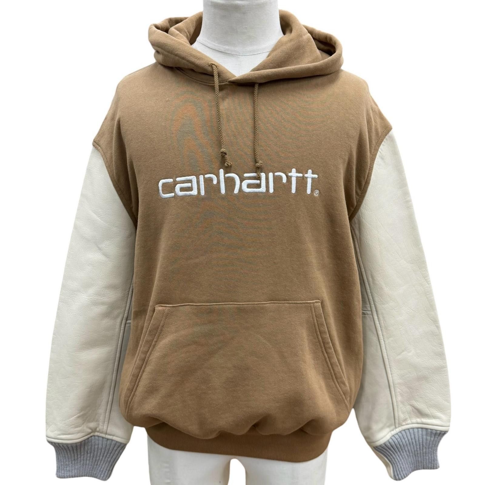 Junya Watanabe Junya Watanabe eYe COMME des GARCONS JUNYA WATANABE MAN Carhartt Cotton Hoodie Leather Sweatshirts & Hoodies WM-T905 DUTY FREE for USA Size ONE SIZE - 1 Thumbnail