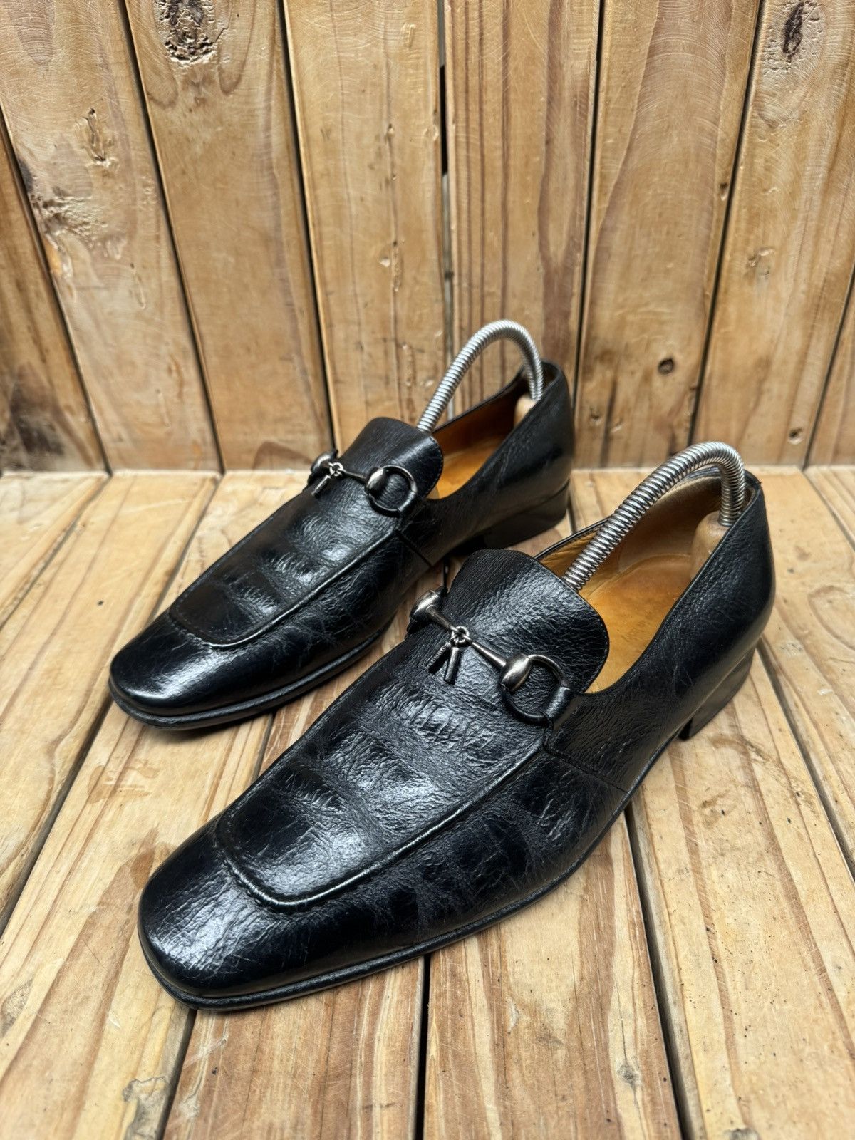 Gucci Gucci Black Men’s Leather Loafers UK 6 EJ Size US 6.5 / EU 39-40 - 12 Thumbnail