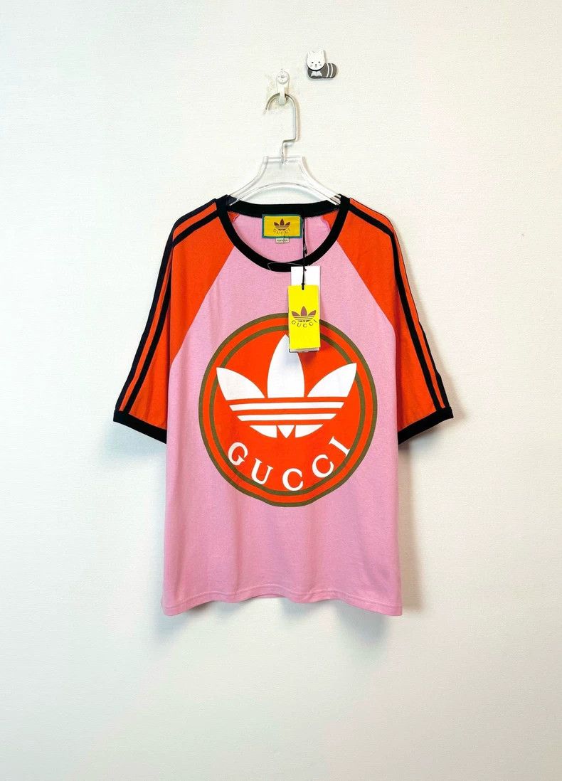 Gucci GucciAdidas co-branded pink printed logo clover pattern sho Size US L / EU 52-54 / 3 - 1 Thumbnail