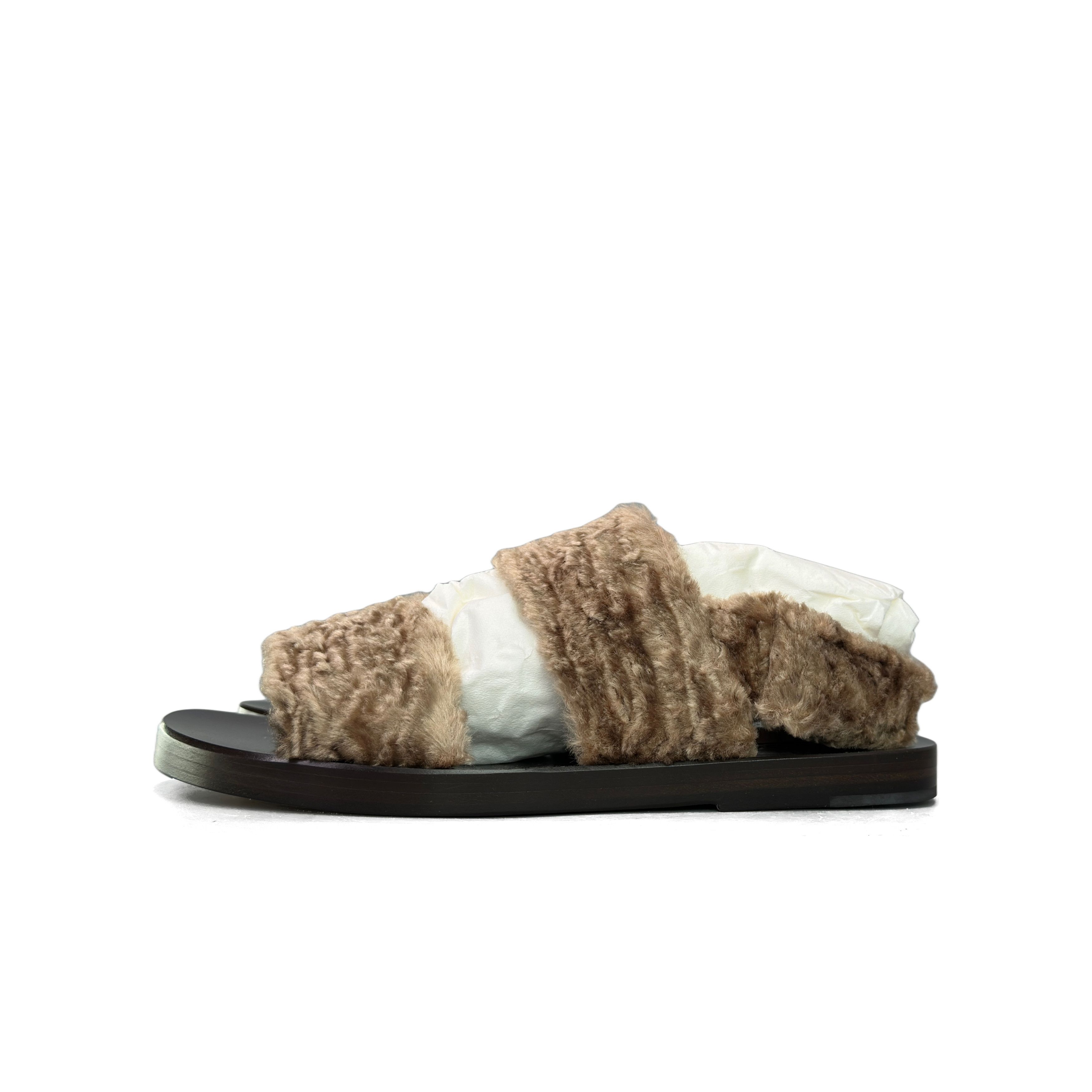 Gucci Gucci Shearling Sandals Size 7 Size US 7 / EU 40 - 1 Thumbnail