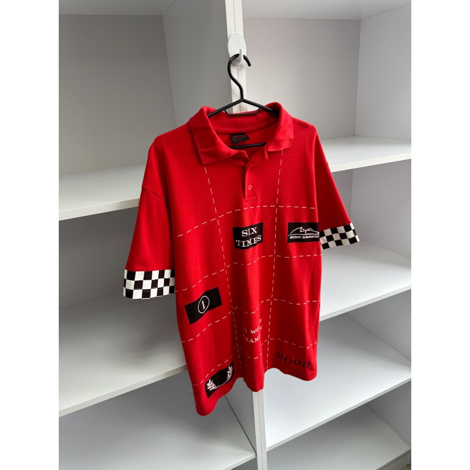Vintage VTG Michael Schumacher F-1 Six Time Champion T-shirt Size US L / EU 52-54 / 3 - 2 Thumbnail