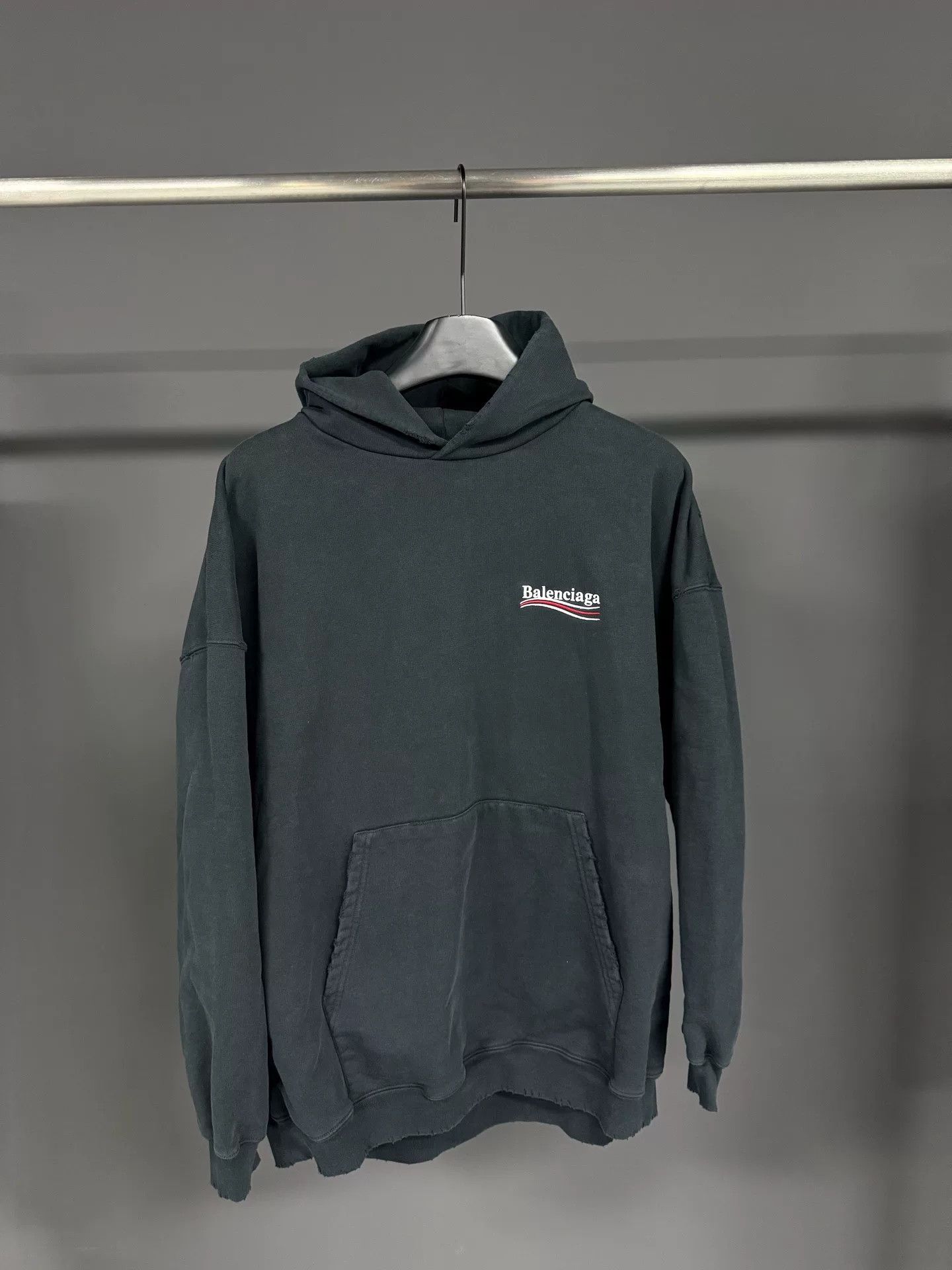 Balenciaga Balenciaga Coke Wave Embroidery Distressed Hoodie Size US S / EU 44-46 / 1 - 1 Thumbnail