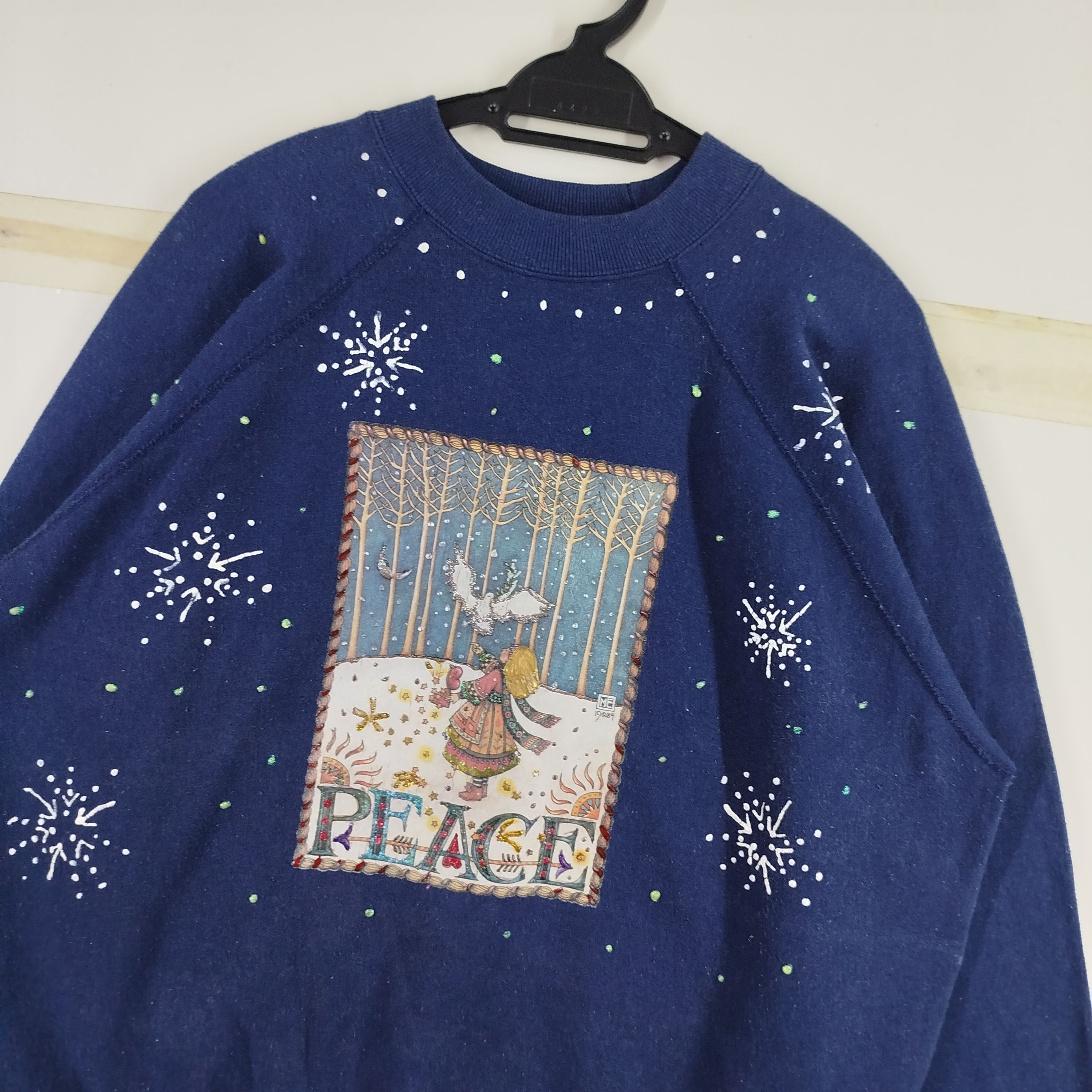 Hanes Vintage Art Hanes Made In USA Sun Faded Swaroski Size US XL / EU 56 / 4 - 3 Thumbnail