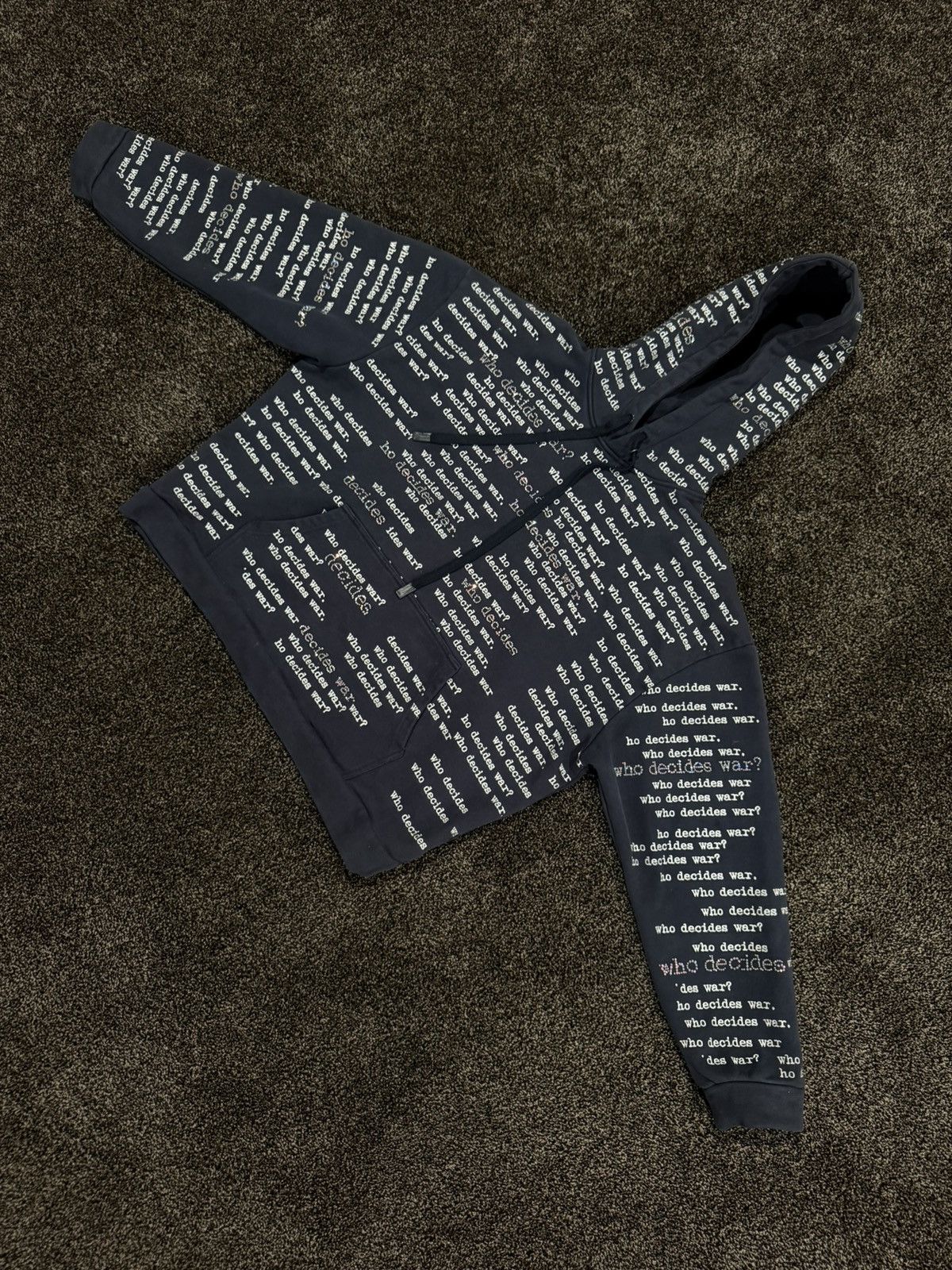Who Decides War Who Decides War WDW Flared Scripture Dark Blue Hoodie Size US L / EU 52-54 / 3 - 8 Thumbnail