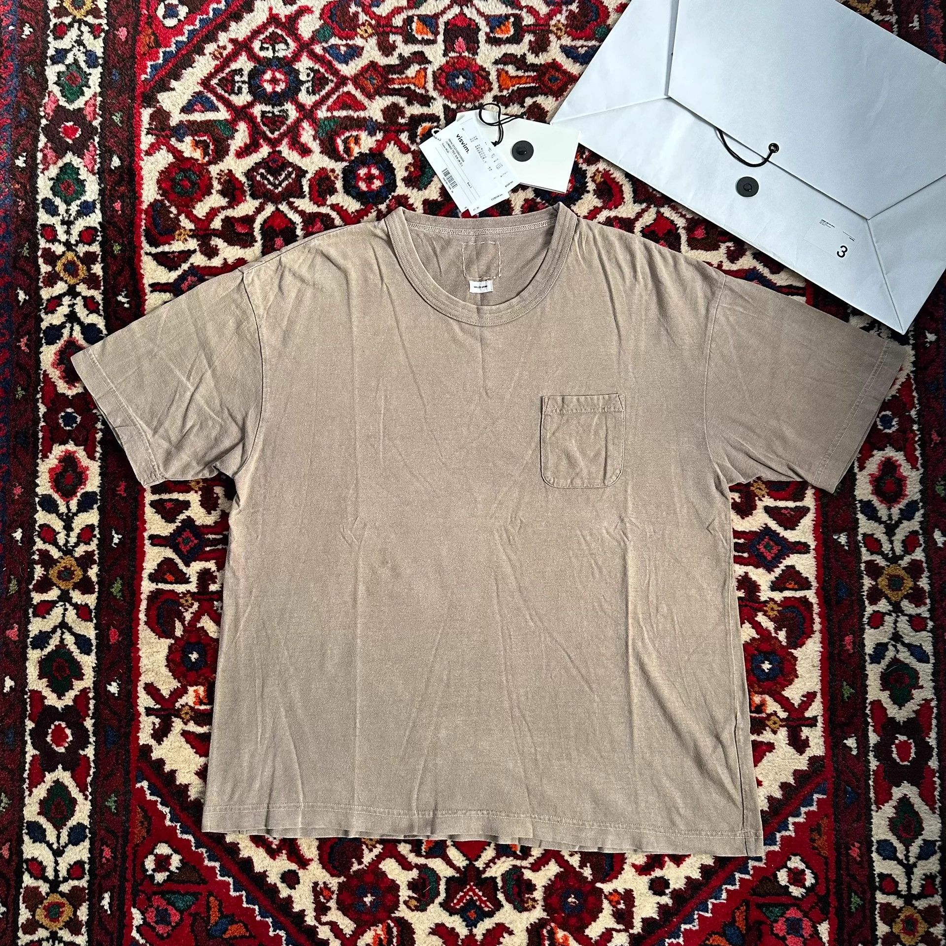 visvim 22ss JUMBO Mud-dyed T-shirt