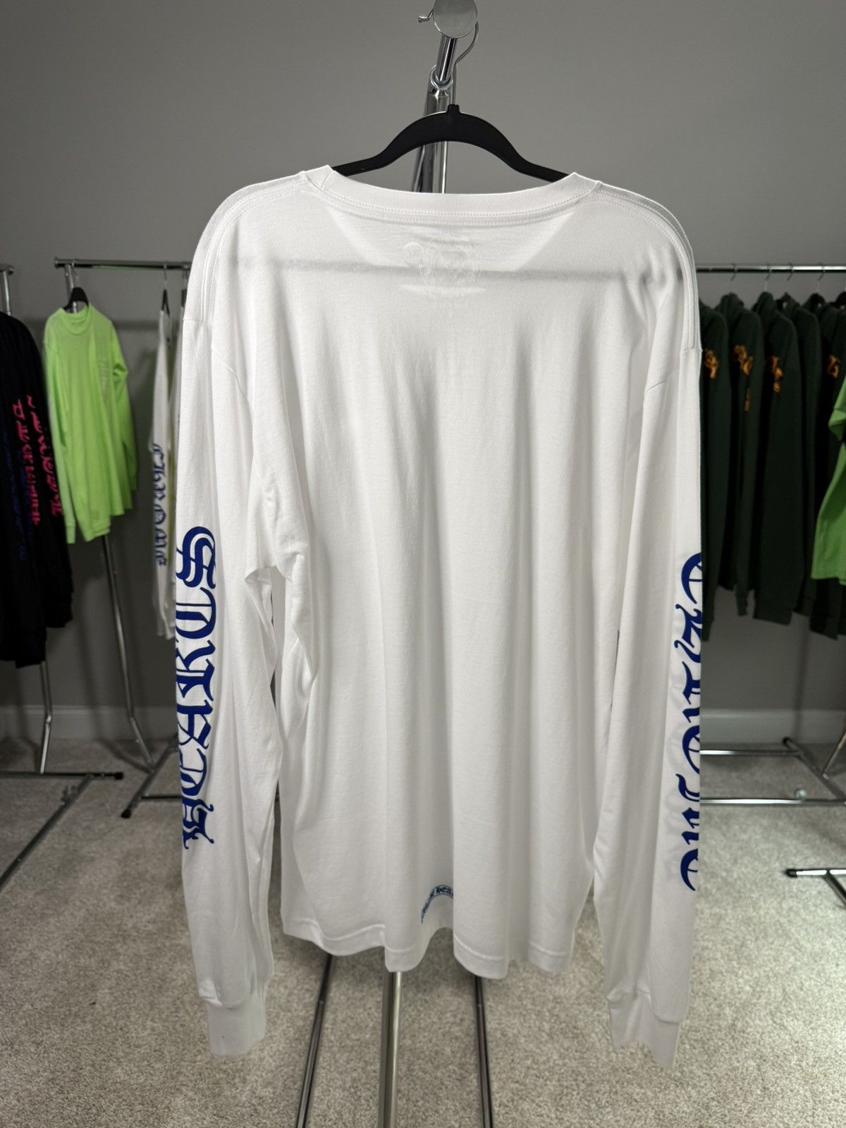 Chrome Hearts Chrome Hearts White/Blue Neck Logo Longsleeve Size US XL / EU 56 / 4 - 2 Thumbnail