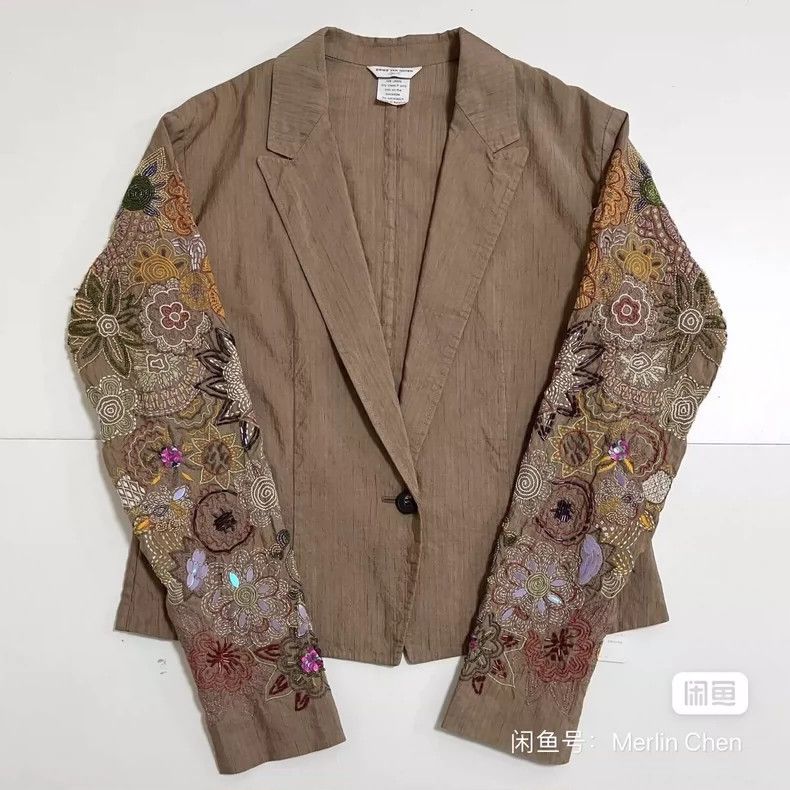 Dries Van Noten dries van noten size:36Silk linen embroidered jacket 2503- Size US M / EU 48-50 / 2 - 1 Thumbnail