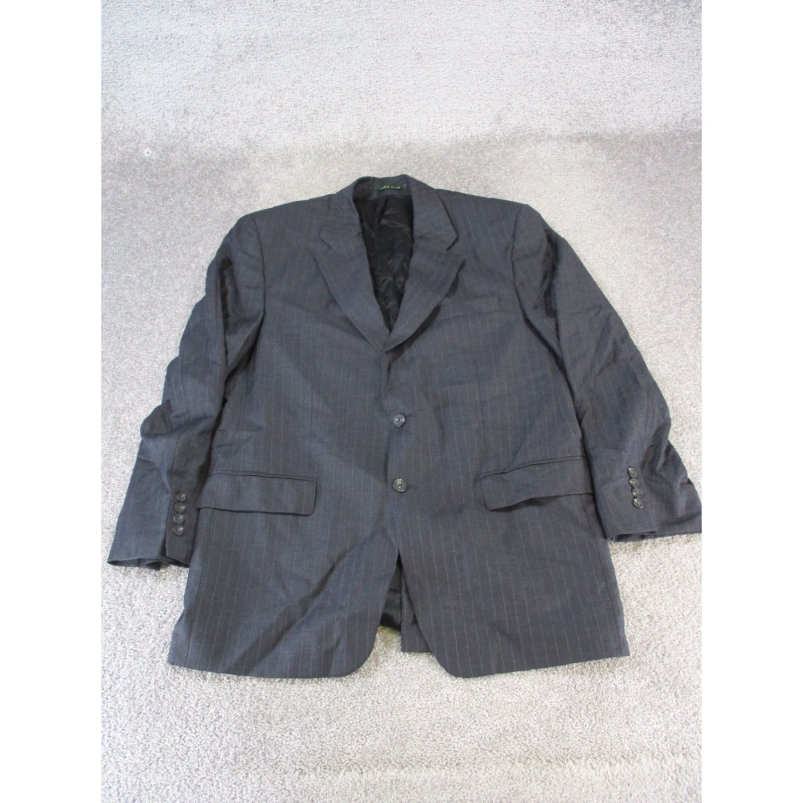 Ralph Lauren Lauren Ralph Lauren Sports Coat Blazer Mens 44 R Black Wool Size 44R - 2 Thumbnail