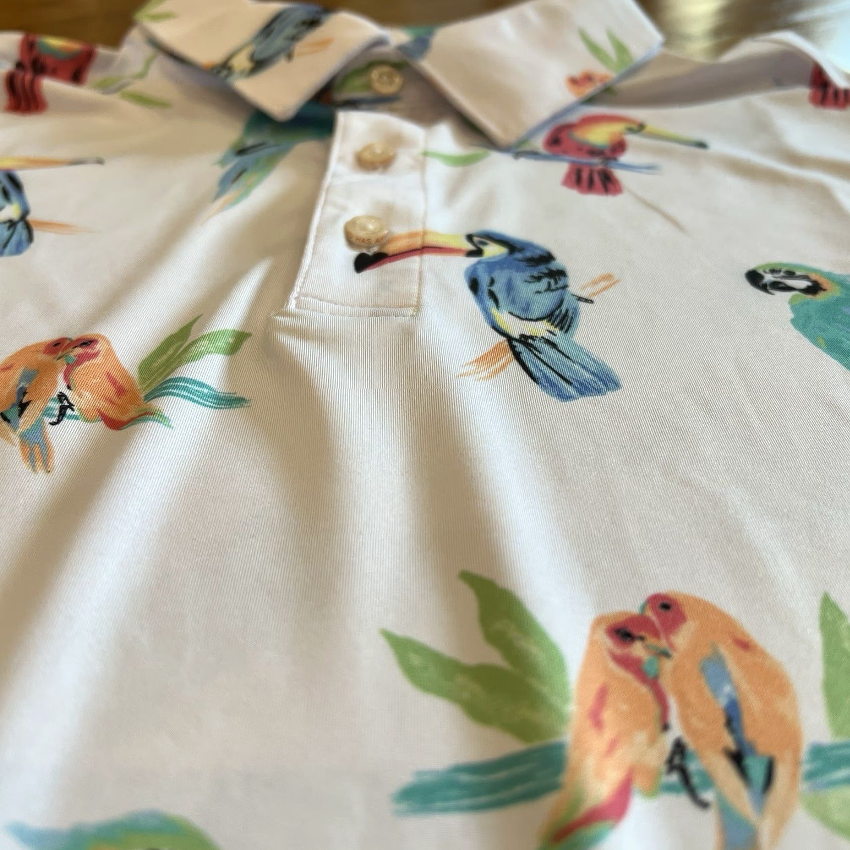Chubbies Chubbies Polo Shirt Short Sleeve Parrot Graphic Print Hawaiian Tropical Multicolor 2XL Men Mens Size US XXL / EU 58 / 5 - 3 Thumbnail