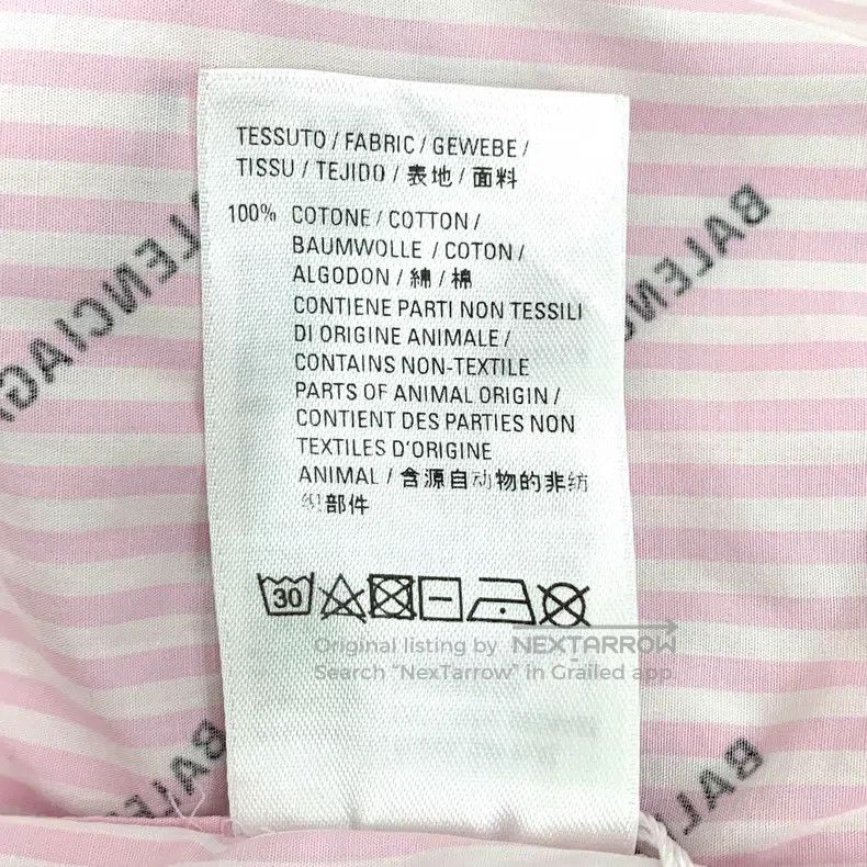 Balenciaga Balenciaga Light Pink Logo Letter All-Over Printed Cotton Size US XS / EU 42 / 0 - 7 Thumbnail