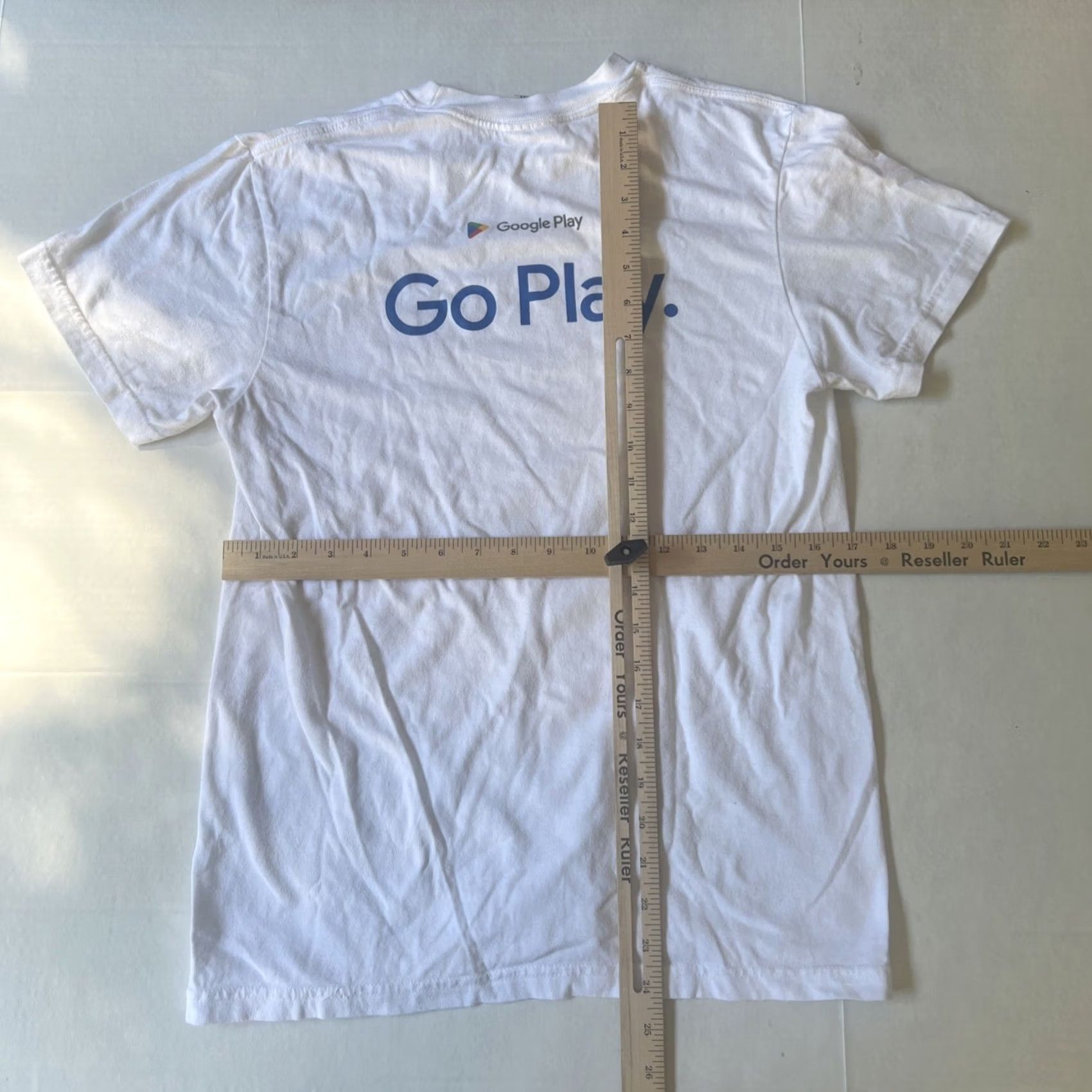 Vintage Google Play Store Go Play Shirt Adult Small White Graphic Tee Unisex 100% Cotton Astro Boy Logo Size US S / EU 44-46 / 1 - 7 Thumbnail