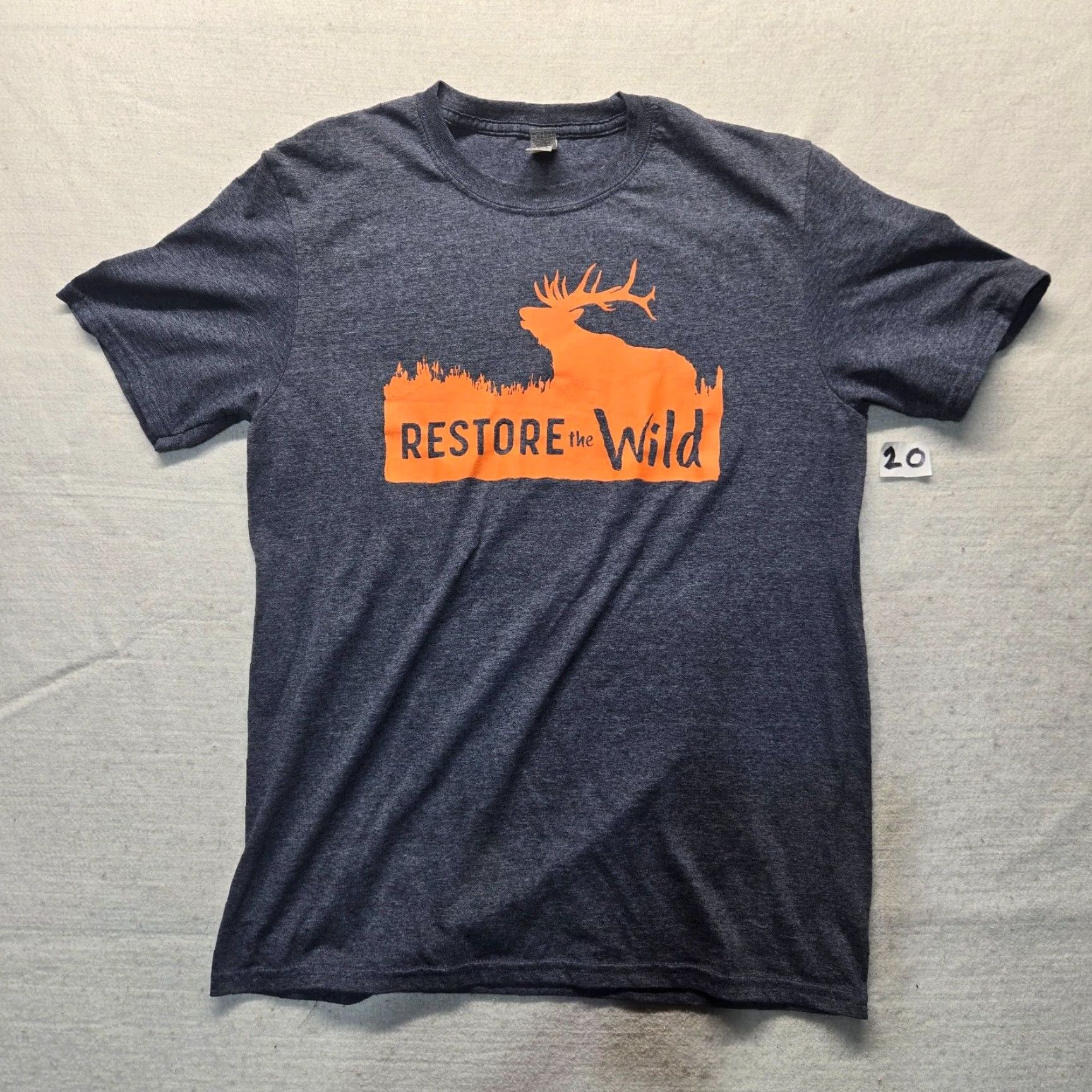 Vintage VINTAGE Restore the Wild Moose Gray T-Shirt Adult Medium 90s Nature Animals Mens Size US M / EU 48-50 / 2 - 2 Thumbnail