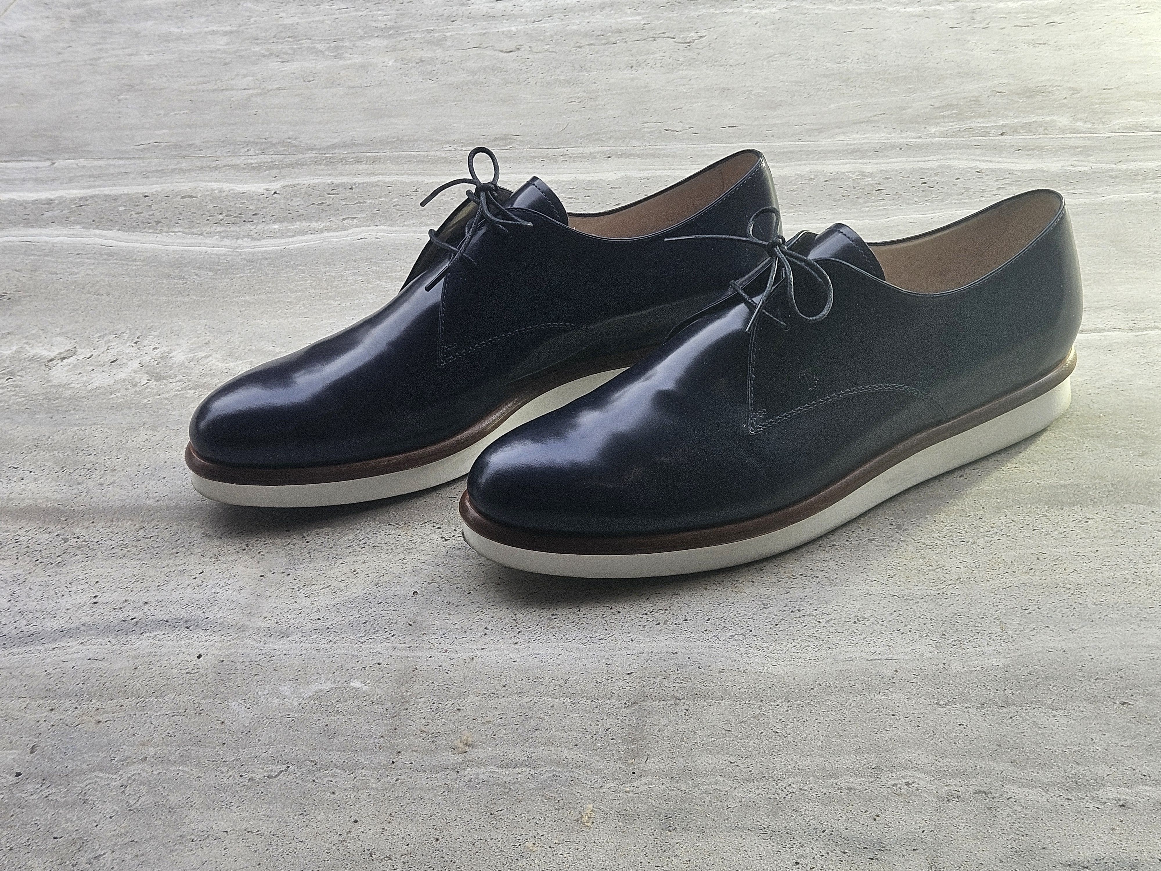 Tod's Tod’s Leather Derby Shoes White Sole Made In Italy Size 42 Size US 11 / IT 41 - 1 Thumbnail