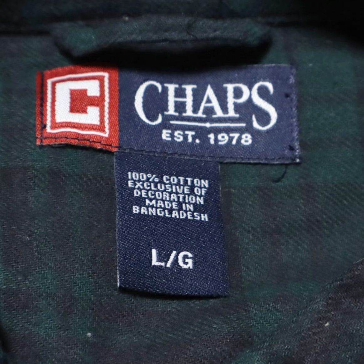 Chaps Chaps Shirt Green Plaid Flannel Cotton Long Sleeve Button Down Men's L Size US L / EU 52-54 / 3 - 6 Thumbnail