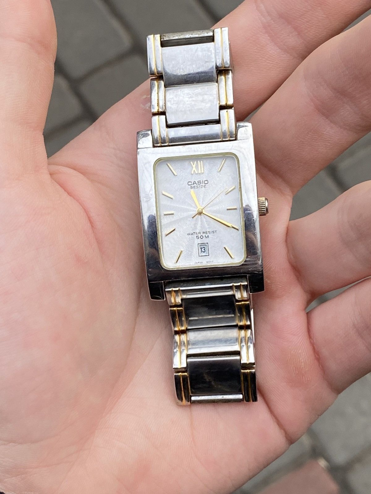 Japanese Brand CASIO BEM-100 Beside Rare Y2K Avant-Garde Rectangular Steel Size ONE SIZE - 8 Thumbnail