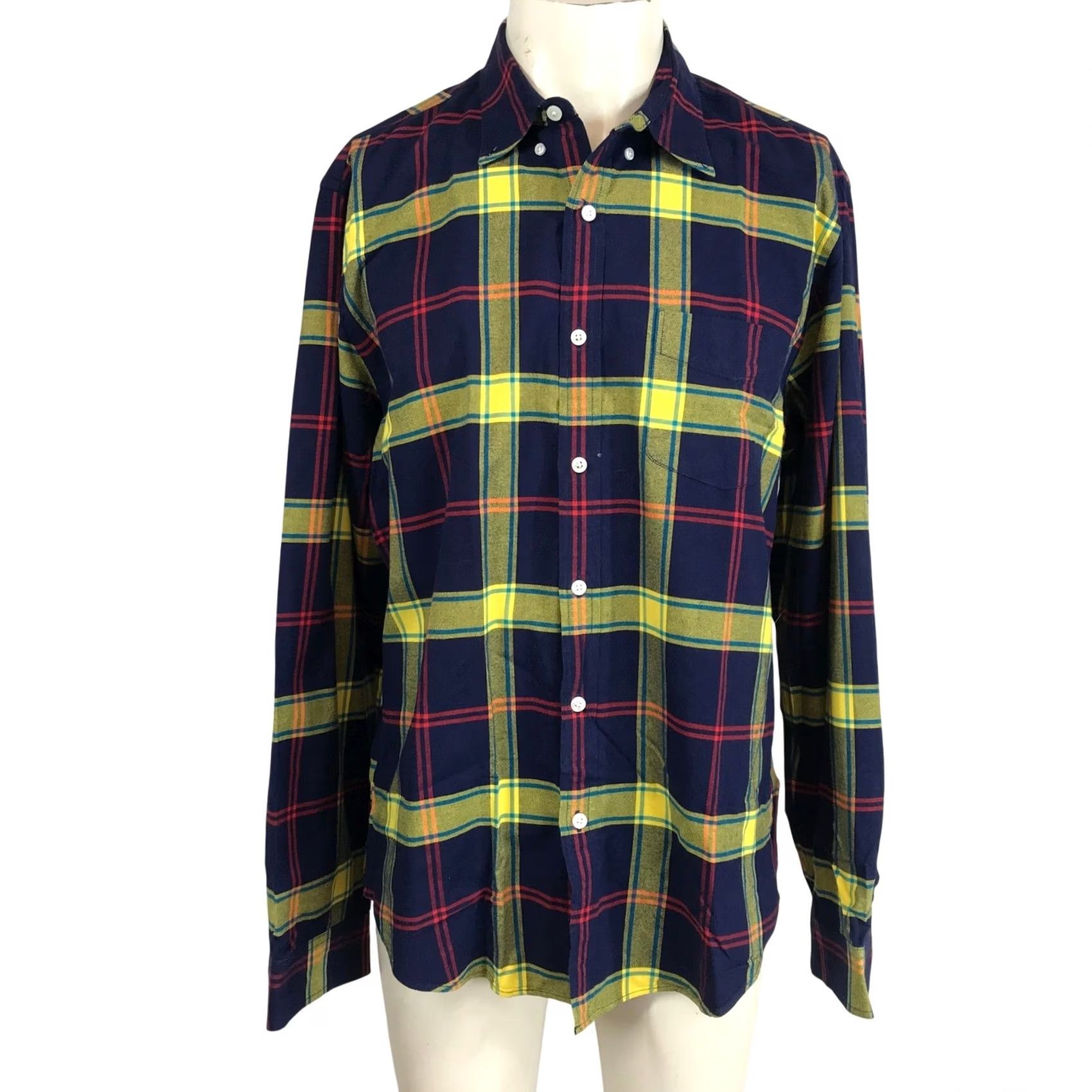 J.Crew J. Crew Oxford Plaid Button-Down Shirt Men L Navy Yellow Red Long Sleeve Size US L / EU 52-54 / 3 - 2 Thumbnail