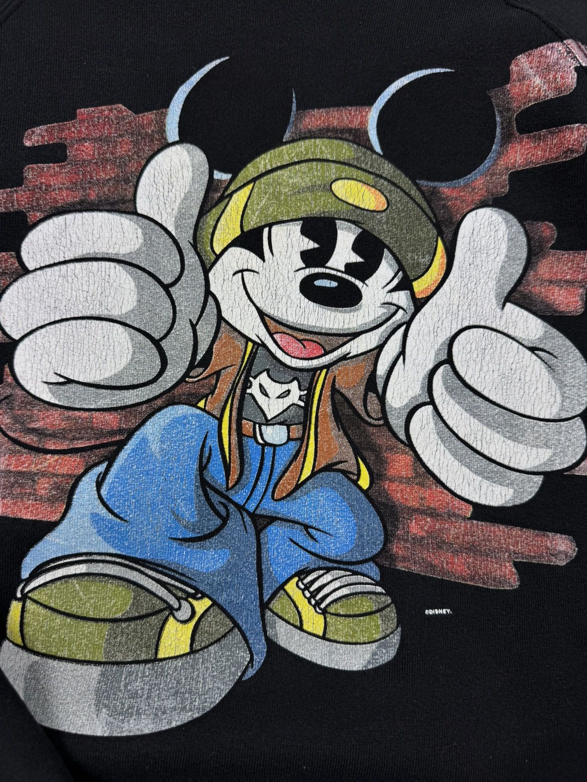 Disney × Mickey Mouse × Vintage Y2K Vintage Disney Mickey Mouse Hip-Hop Sweatshirt Size US M / EU 48-50 / 2 - 9 Thumbnail