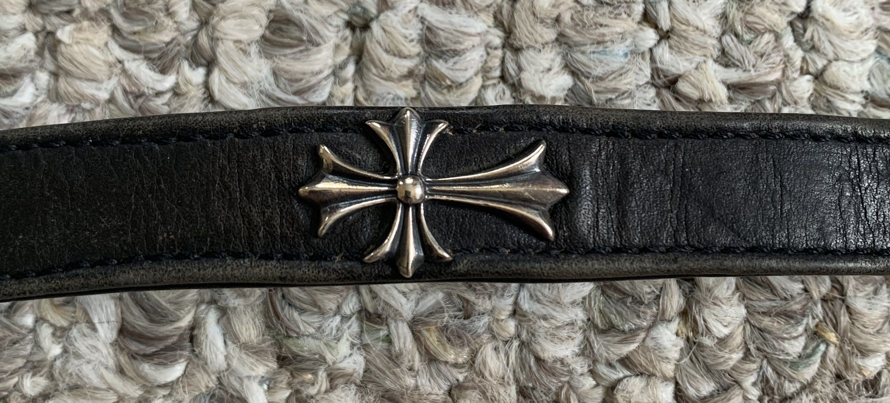 Chrome Hearts Chrome Hearts Silver Cross Leather Bracelet Size ONE SIZE - 5 Thumbnail