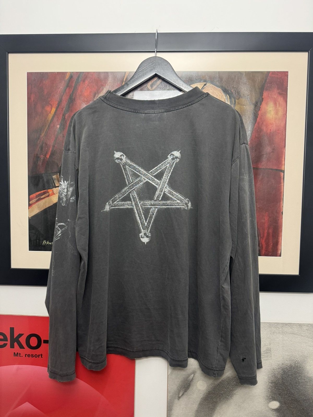 Vintage Vintage 90s Dracula Horror Movie Vampire Distressed LS Rare Size US XL / EU 56 / 4 - 2 Thumbnail