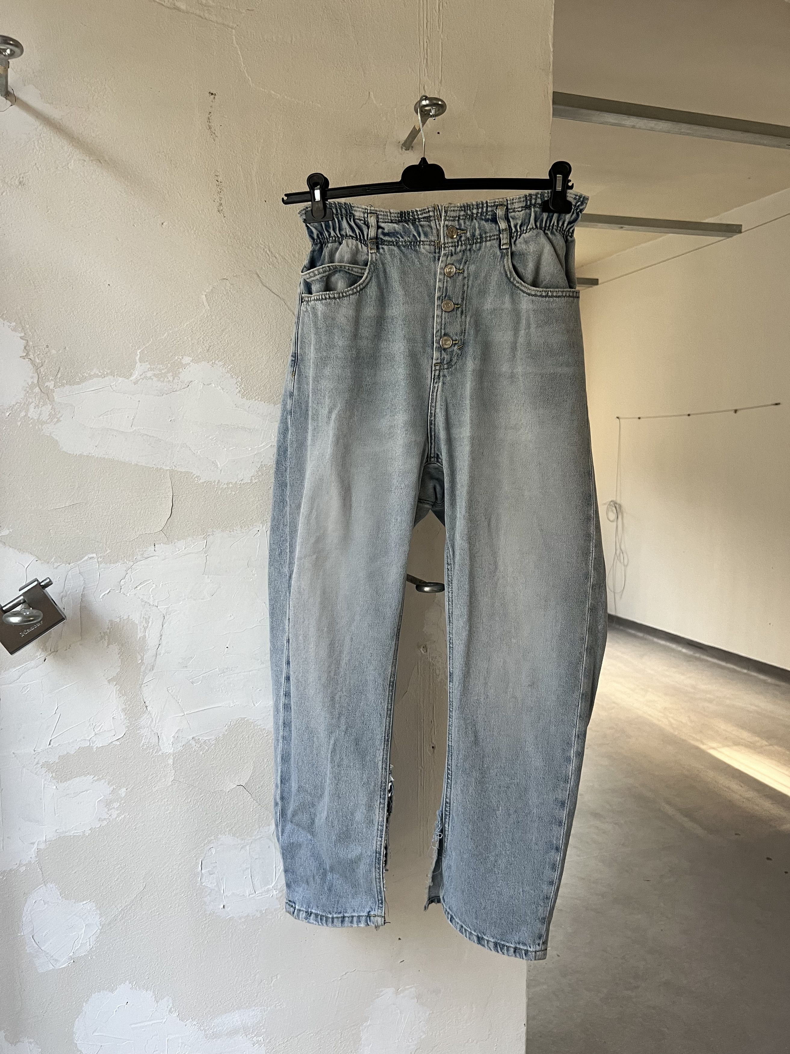 Denime × Japanese Brand No Name Baggie Cargo Elastic Waist Balenci Type Pants Size US 32 / EU 48 - 1 Thumbnail