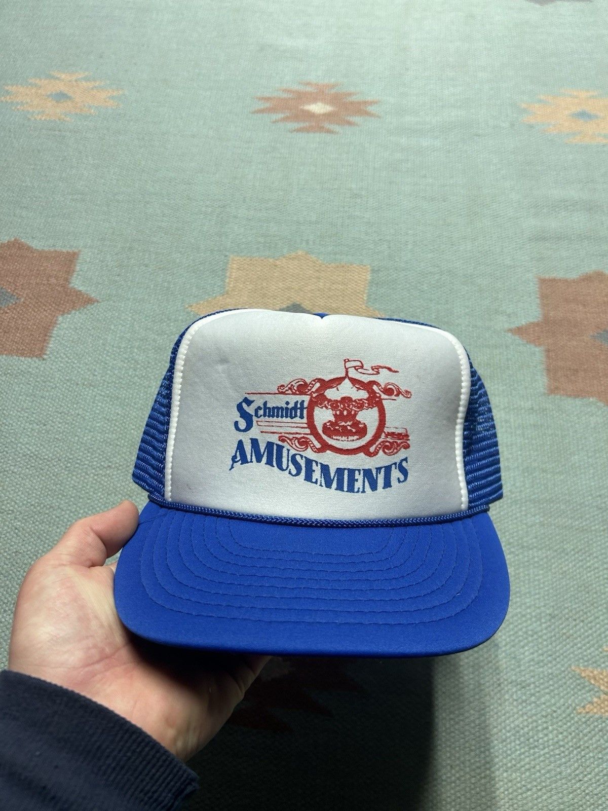 Vintage Vtg trucker hat Schmidt amusements carnival park Michigan Size ONE SIZE - 2 Thumbnail