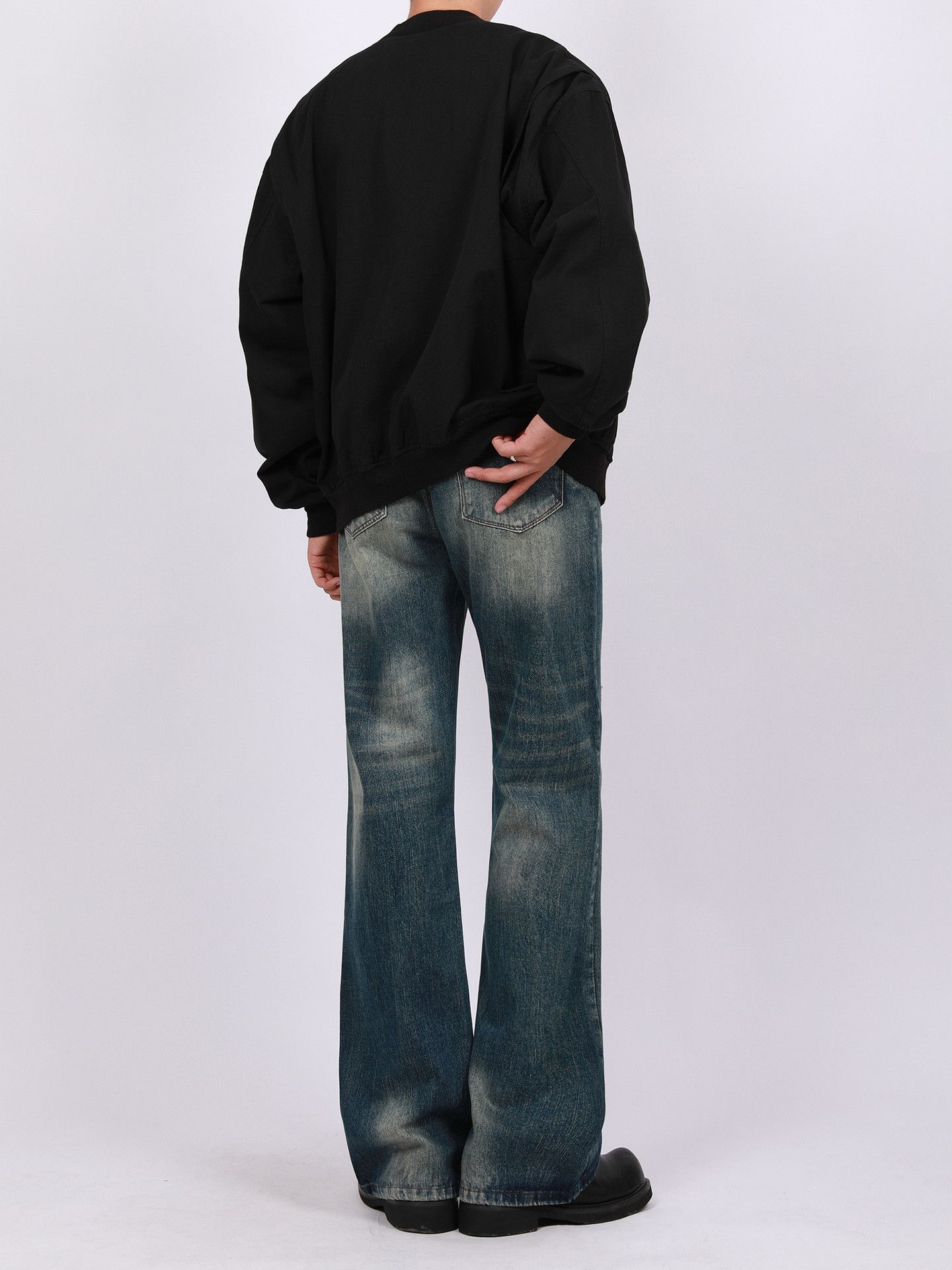Japanese Brand × Jean American loose straight distressed cleanfit flared jeans Size US 32 / EU 48 - 7 Thumbnail