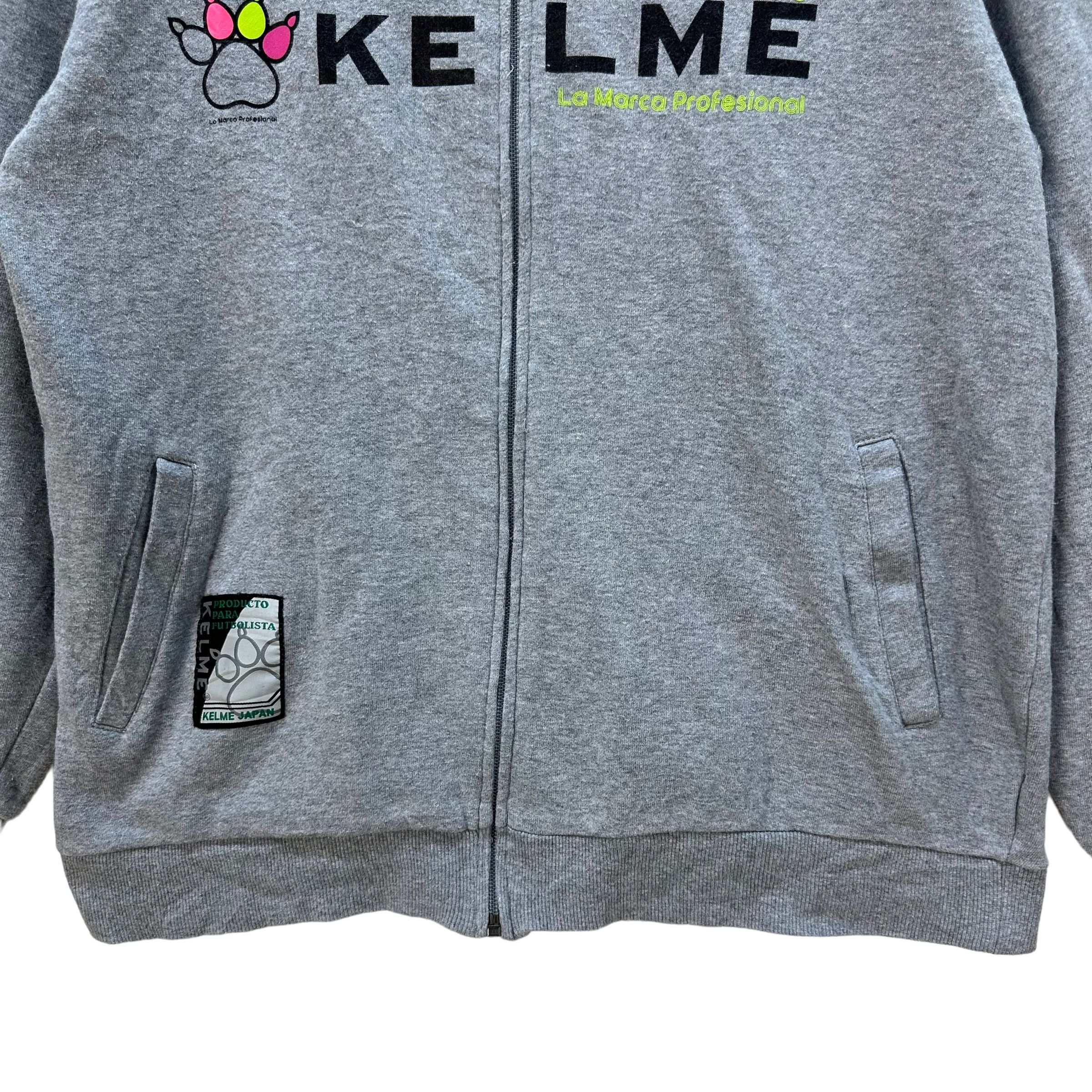Japanese Brand KELME BIG LOGO GRAPHIC ZIPPER HOODIES #9055-53 Size US L / EU 52-54 / 3 - 5 Thumbnail