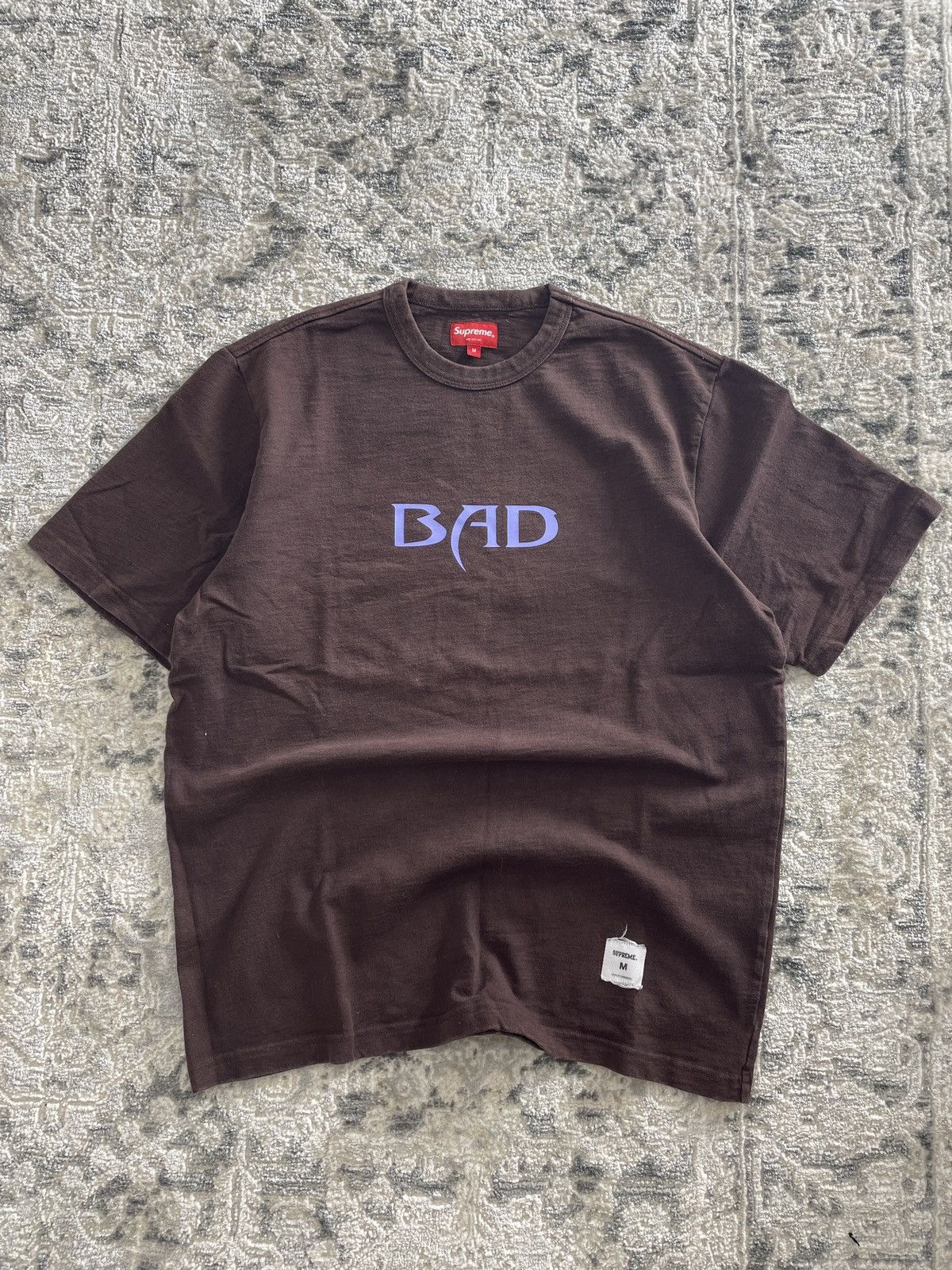Supreme supreme brown and purple ‘bad’ tee Size US M / EU 48-50 / 2 - 1 Thumbnail