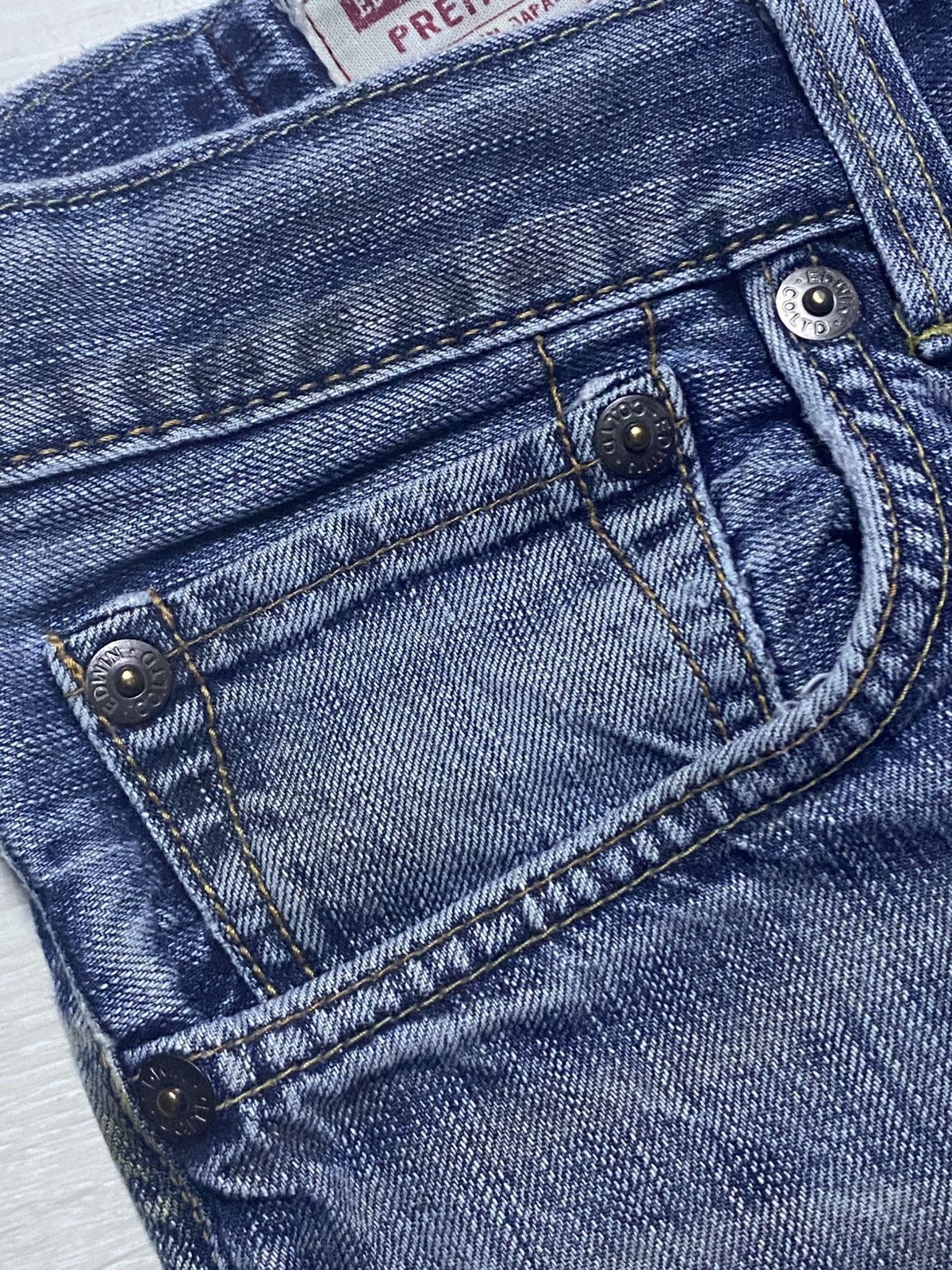 Edwin Vintage Edwin 503 Premium Grunge Distressed Loose Jeans Size US 33 - 9 Thumbnail