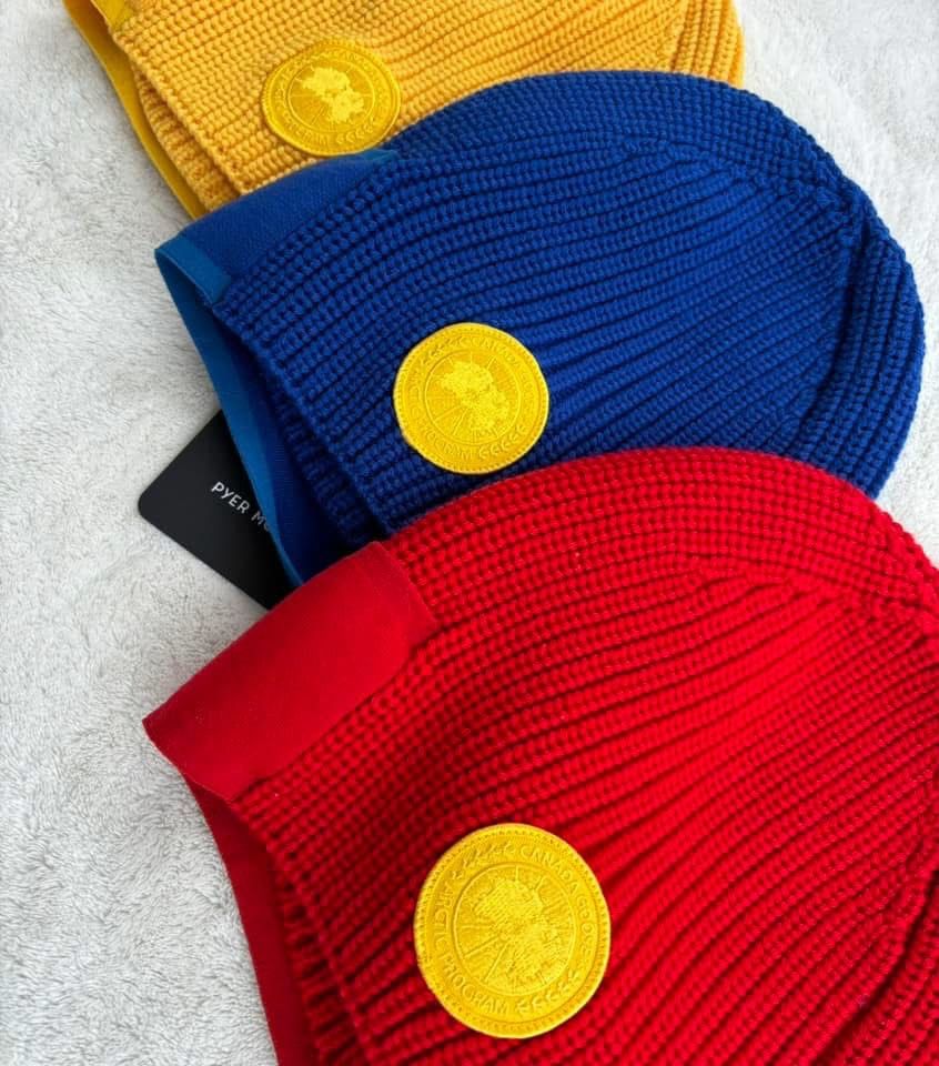 Canada Goose × Pyer Moss Canada Goose x Pyer Moss Red Wool Badge Beanie/Balaclava Size ONE SIZE - 3 Thumbnail