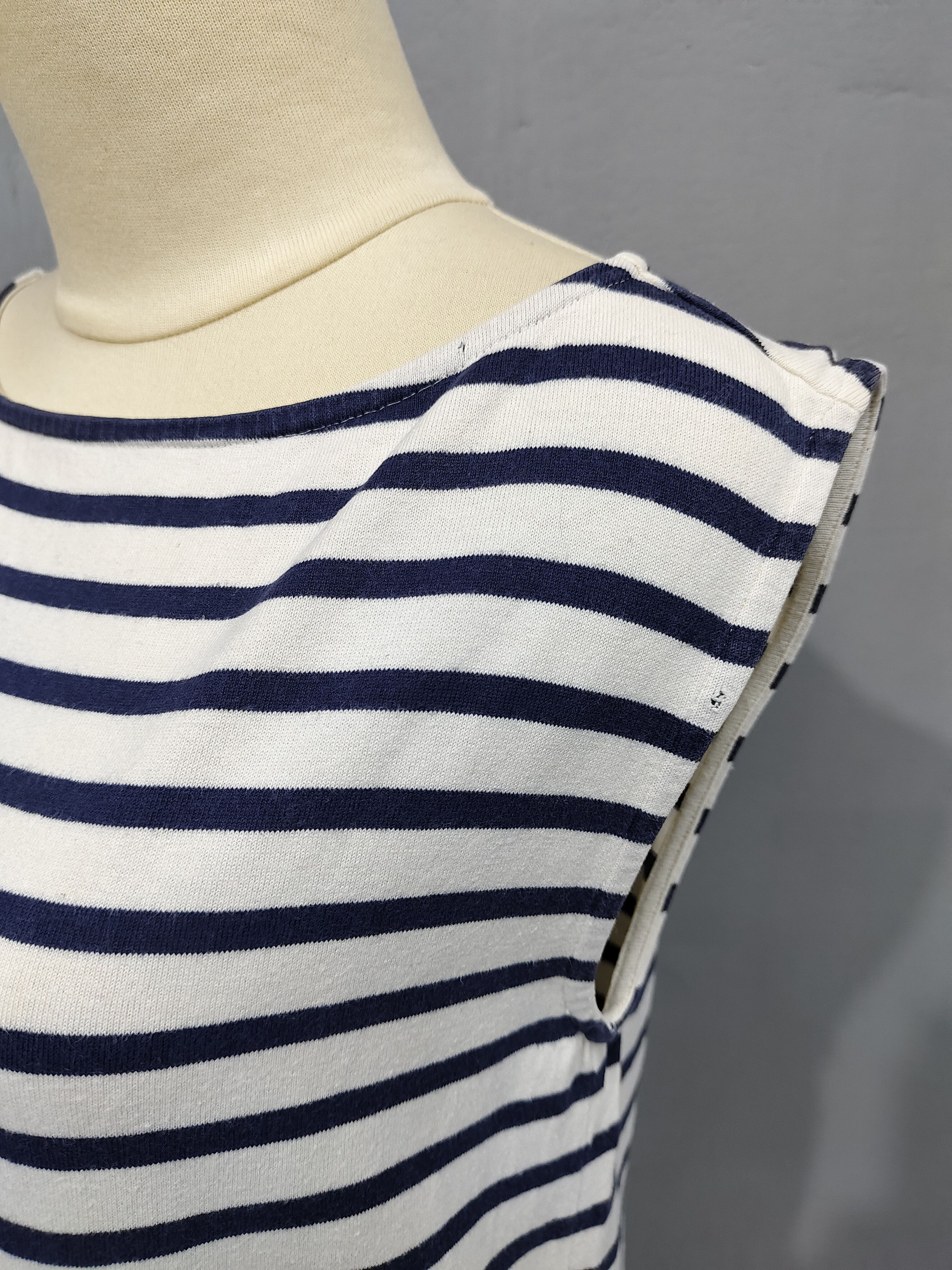 Saint Laurent Paris Saint Laurent- Classic Nautical Breton Stripe Sleveeless Top Size L / US 10 / IT 46 - 4 Thumbnail