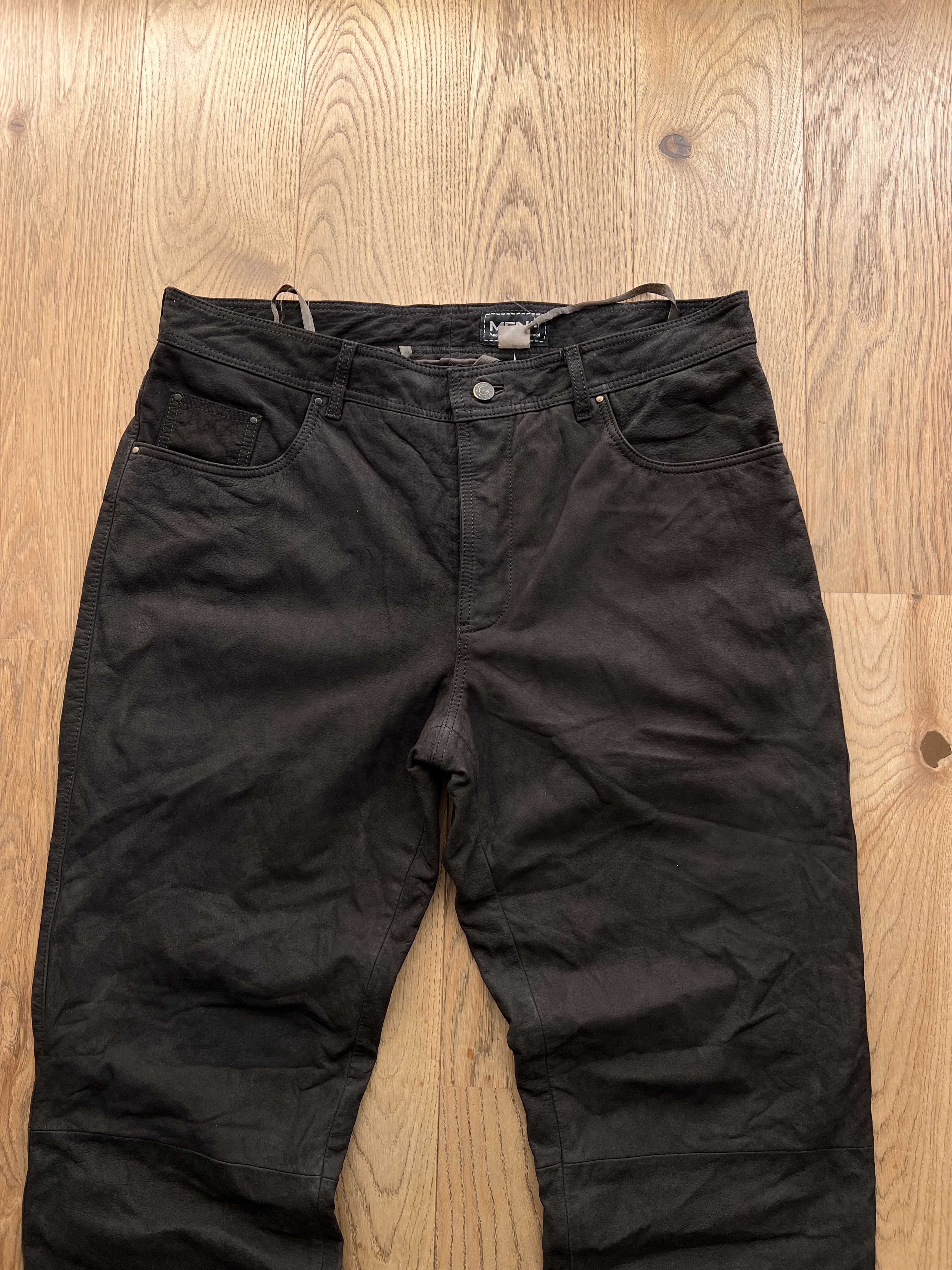 Genuine Leather Vintage 90s real leather pants y2k baggy faded streetfashion Size US 38 / EU 54 - 11 Thumbnail