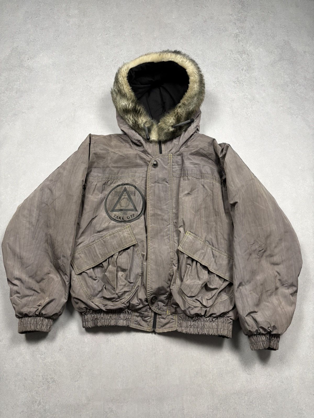 Adidas Vintage 90s Adidas Take Off Fur Hood Archive Jacket Y2K Rare Size US M / EU 48-50 / 2 - 1 Thumbnail