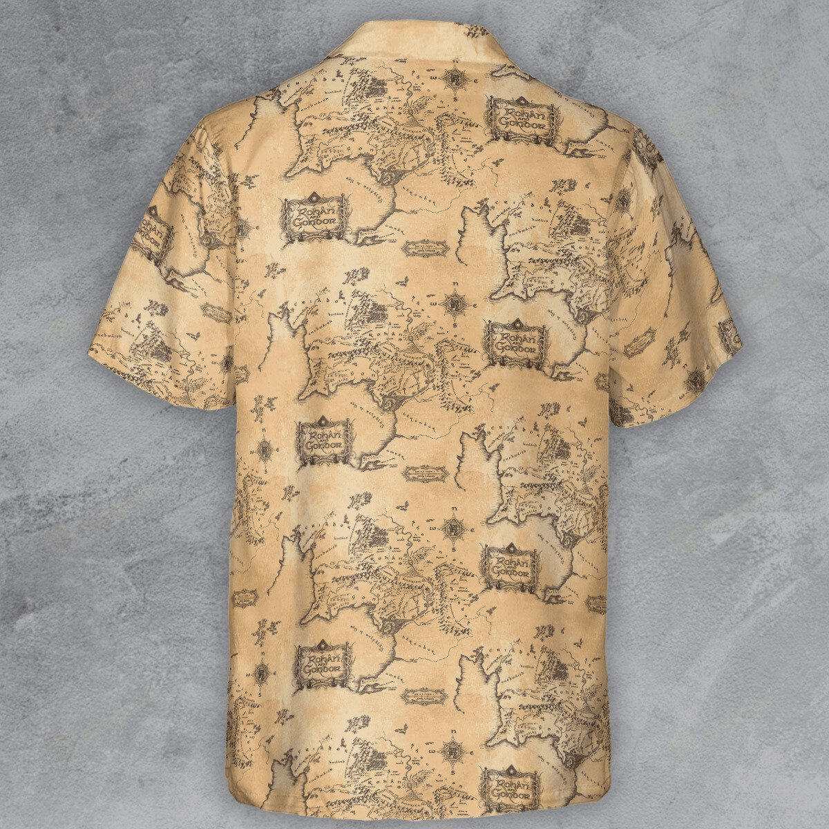 The Unbranded Brand Rohan and Gonoor Map Lord Of The Rings Button Down Shirt Size US M / EU 48-50 / 2 - 3 Thumbnail