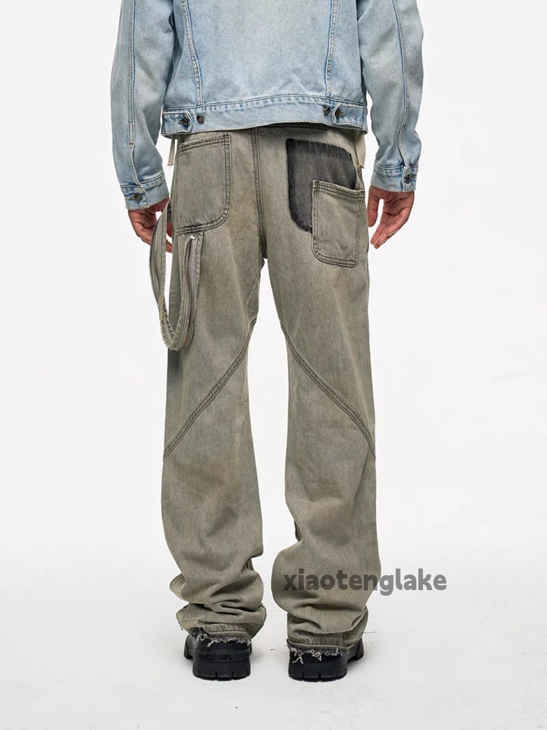 Designer × Japanese Brand × Vintage washed faded skate hiphop carpenter flared cargo pants Size US 34 / EU 50 - 7 Thumbnail