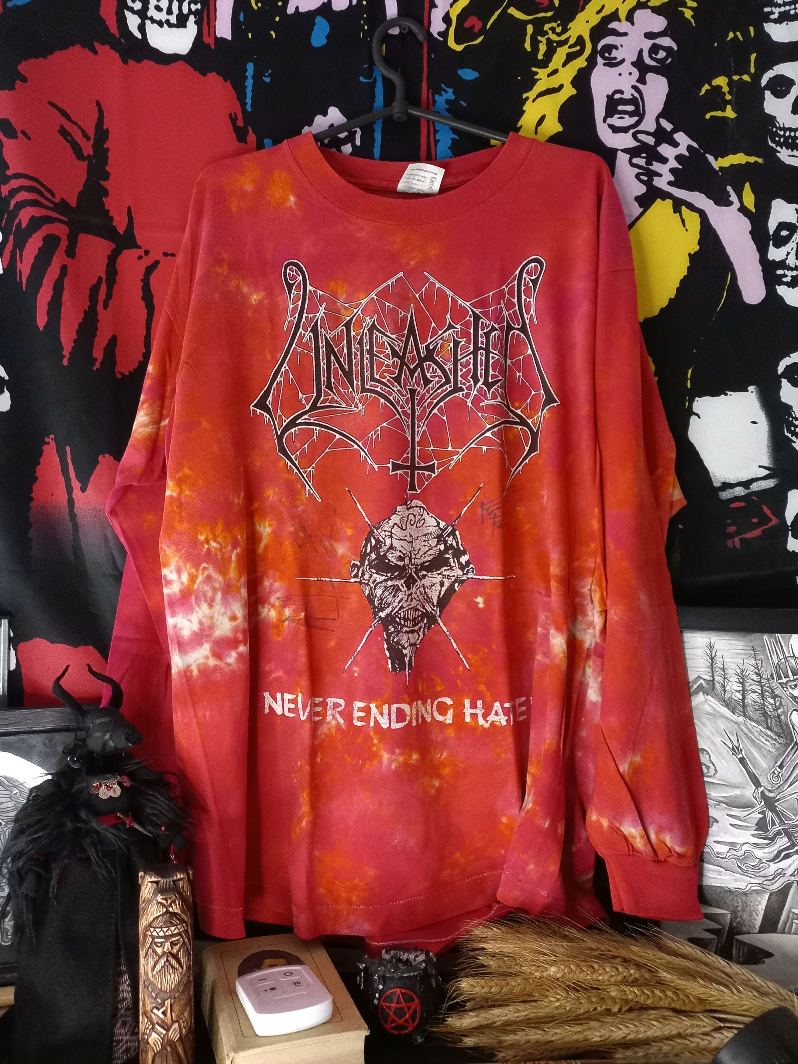 Band Tees × Vintage Very Rare Unleashed band autographed vintage longsleeve 1993 Size US XL / EU 56 / 4 - 1 Thumbnail