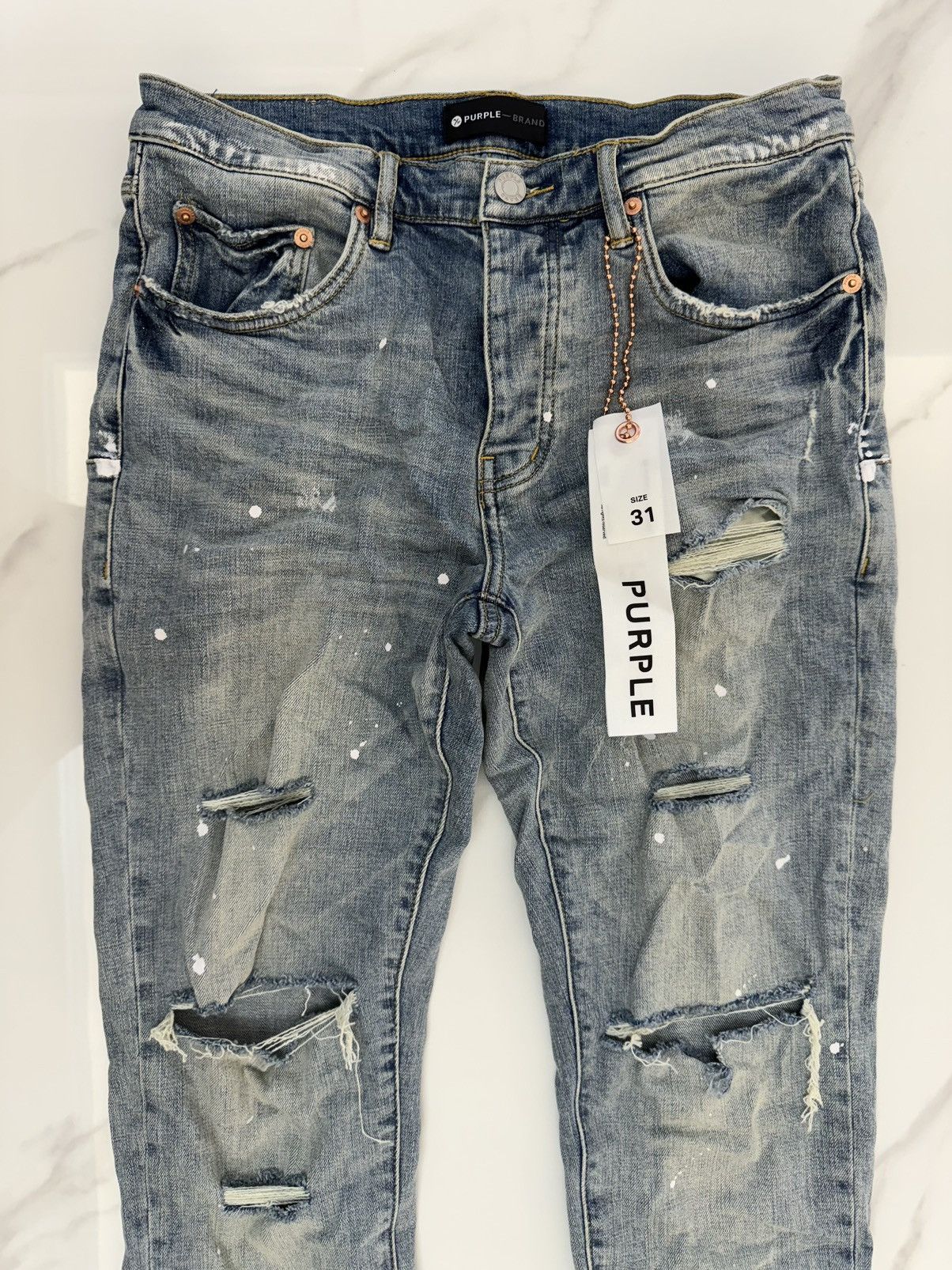 Purple P001 Light Indigo Paint Size US 31 - 1 Thumbnail